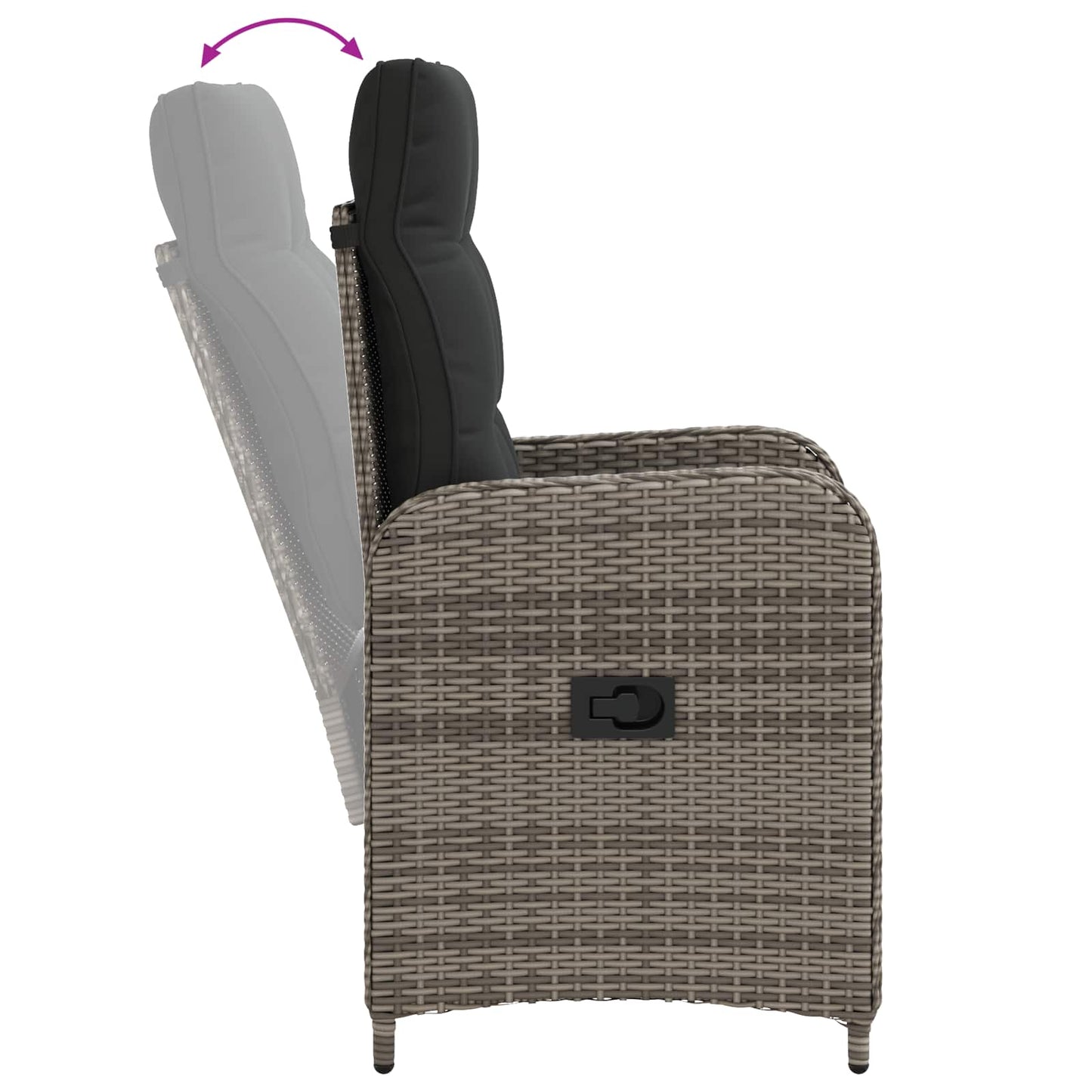 vidaXL Σετ Εξωτερικής Τραπέζης 3 pcs Ανοιχτό Γκρι και Σκούρο Γκρι