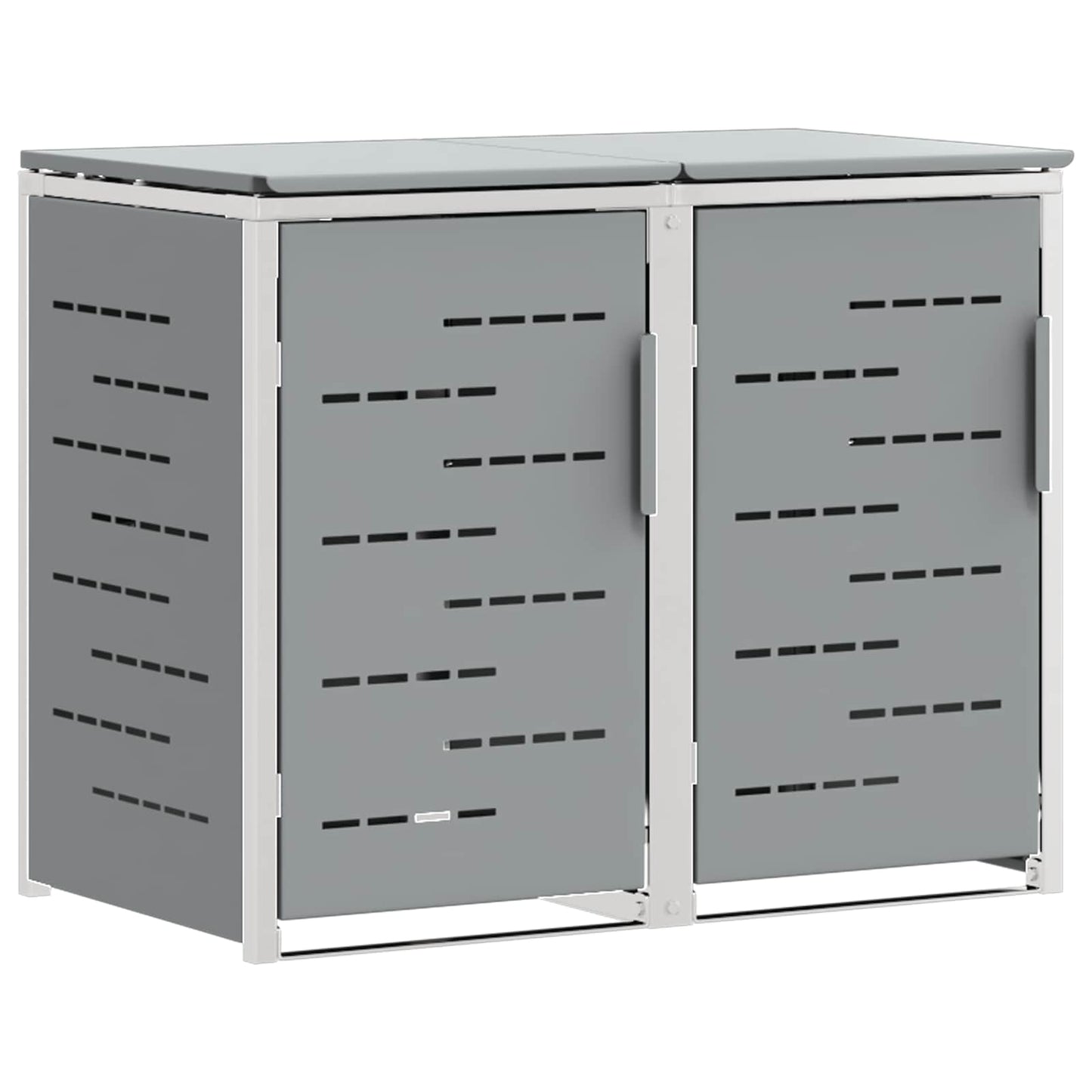 vidaXL Αποθήκευση Κάδου Γυρίσματος for 2 Bins 240L Ανοξείδωτο Ατσάλι