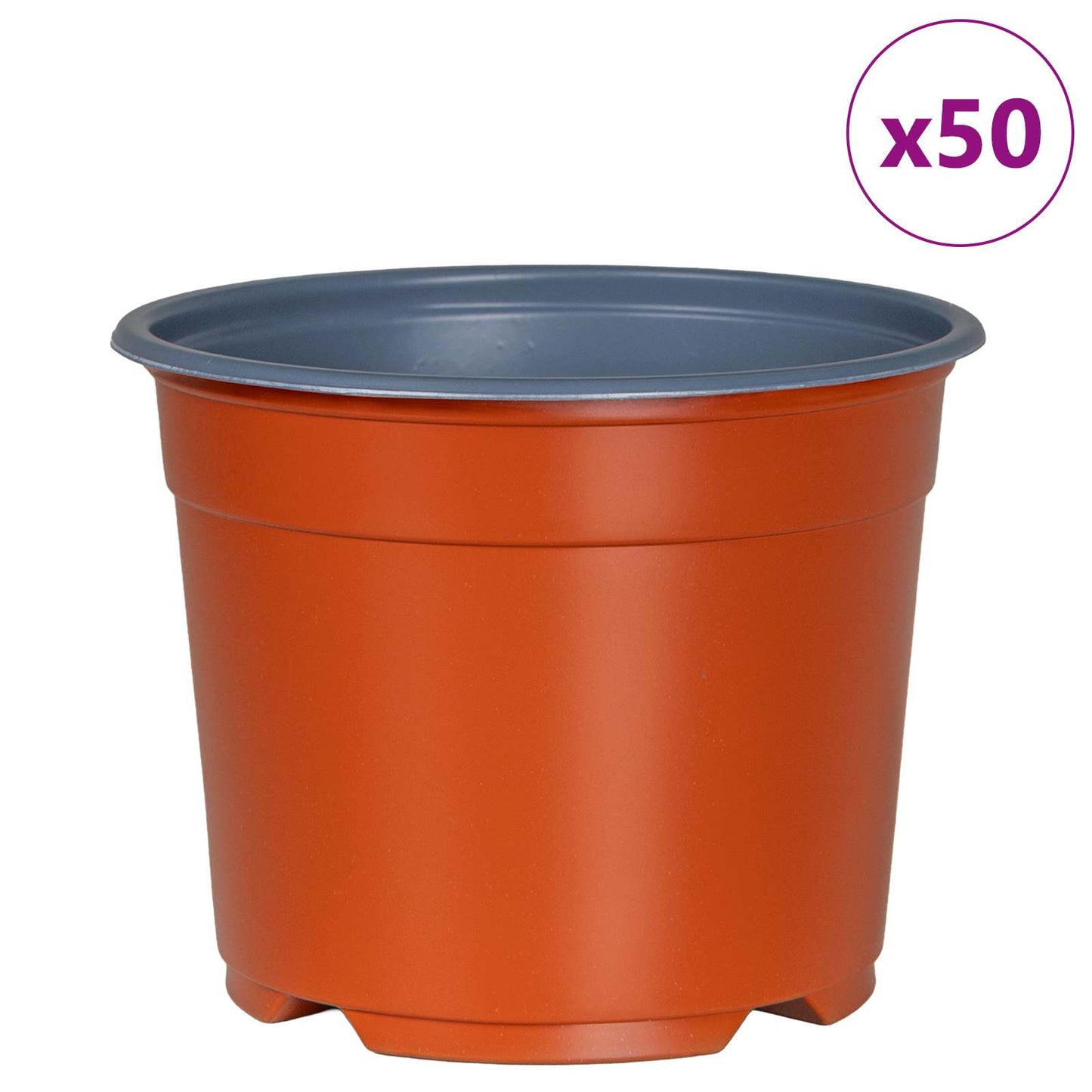 vidaXL Γλάστρα Λουλουδιών 50 pcs Κεραμικό Ø 15 x 12.5 εκ. Πλαστικό