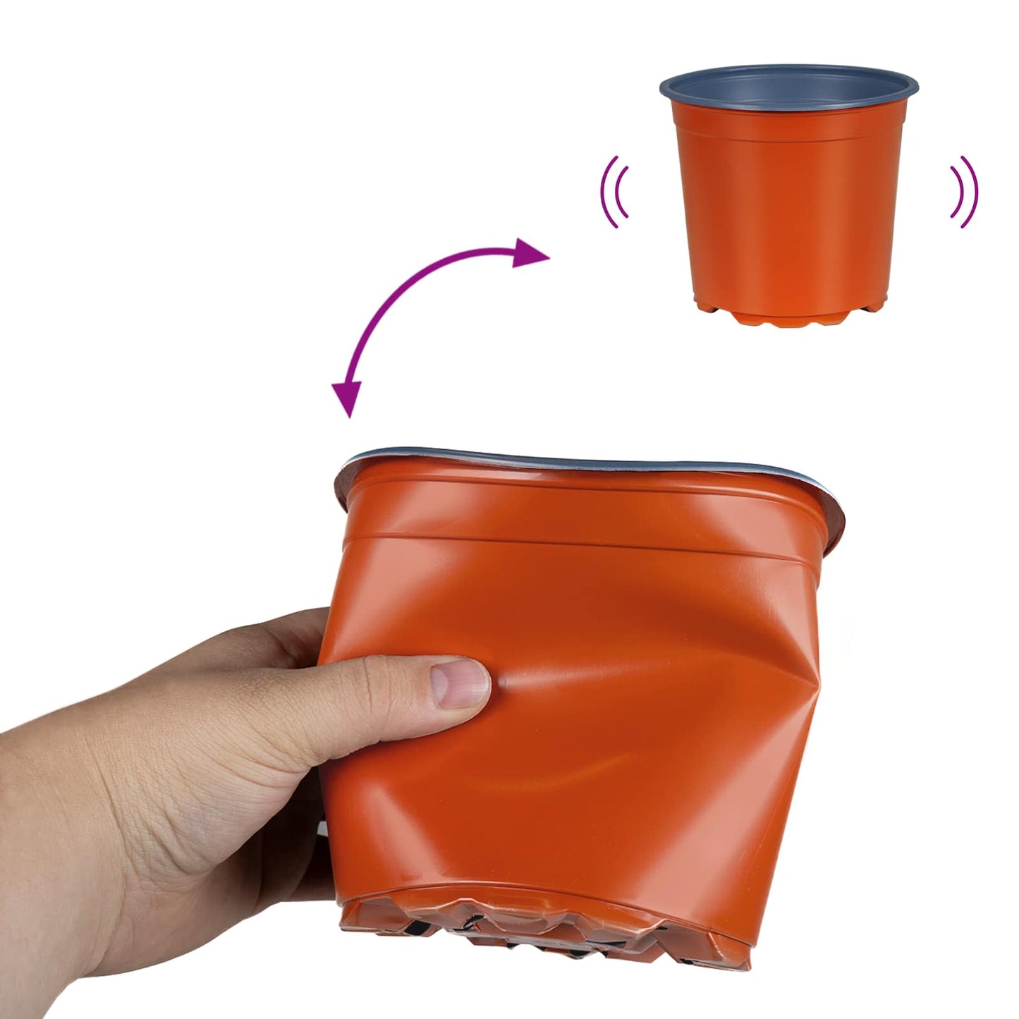 vidaXL Γλάστρα Λουλουδιών 200 pcs Κεραμικό Ø 15 x 12.5 εκ. Πλαστικό