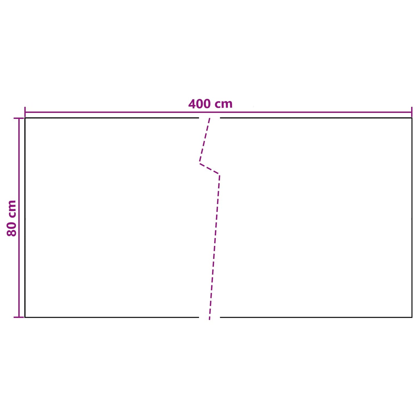 vidaXL Οθόνη Μπαλκονιού Σκούρο Γκρι 400 x 80 cm συνθετικό ρατάν