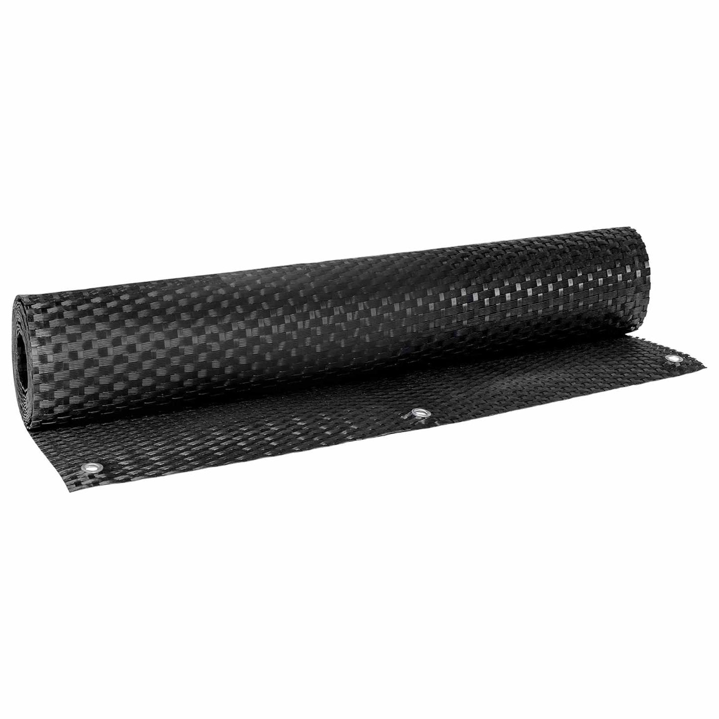 vidaXL Οθόνη Μπαλκονιού με Ενσωμάτωτα Μάτια 500 x 90 εκ. Μαύρο