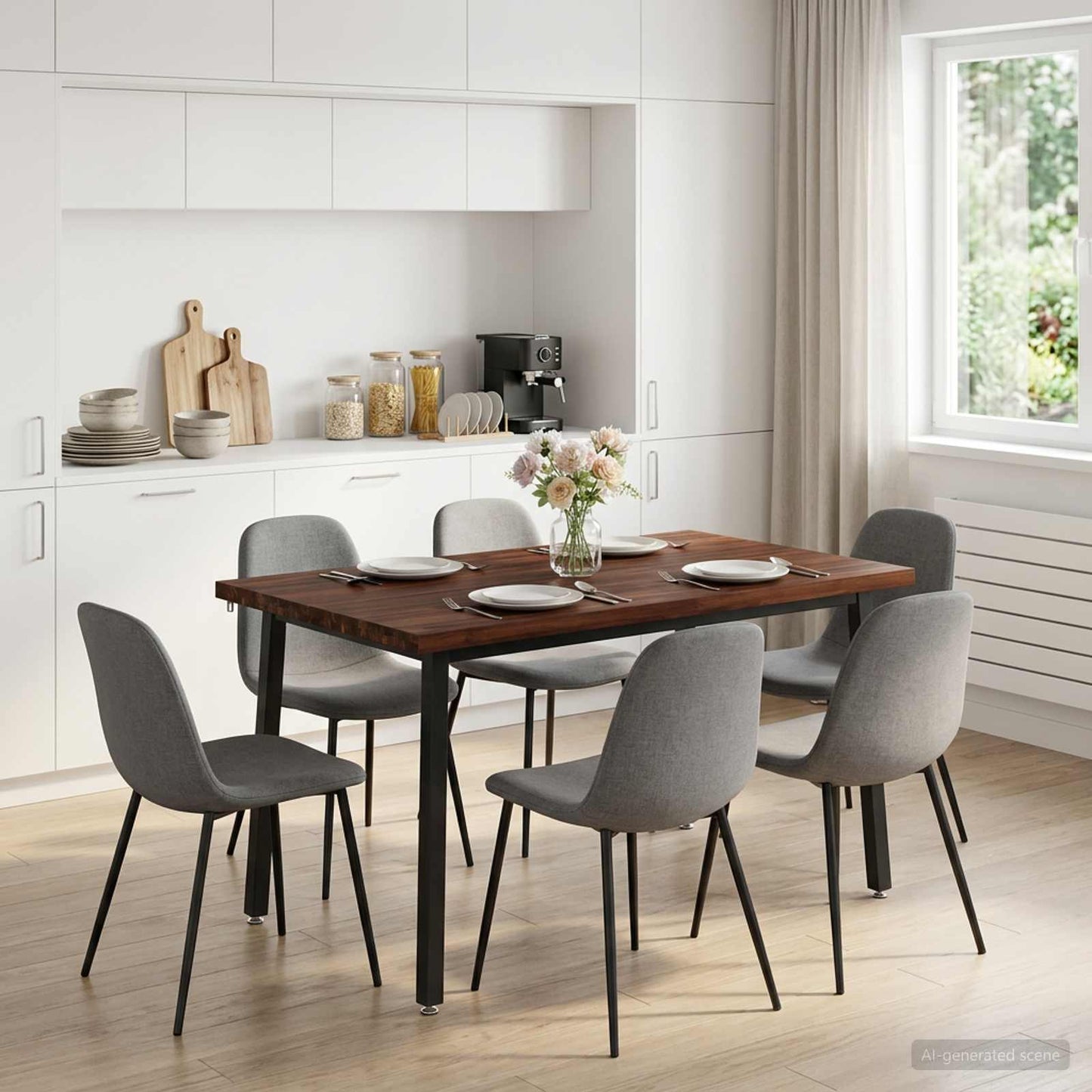 vidaXL Τραπέζι Φαγητού με Ζωντανό Χείλος 90 x 55 x 75 εκ.