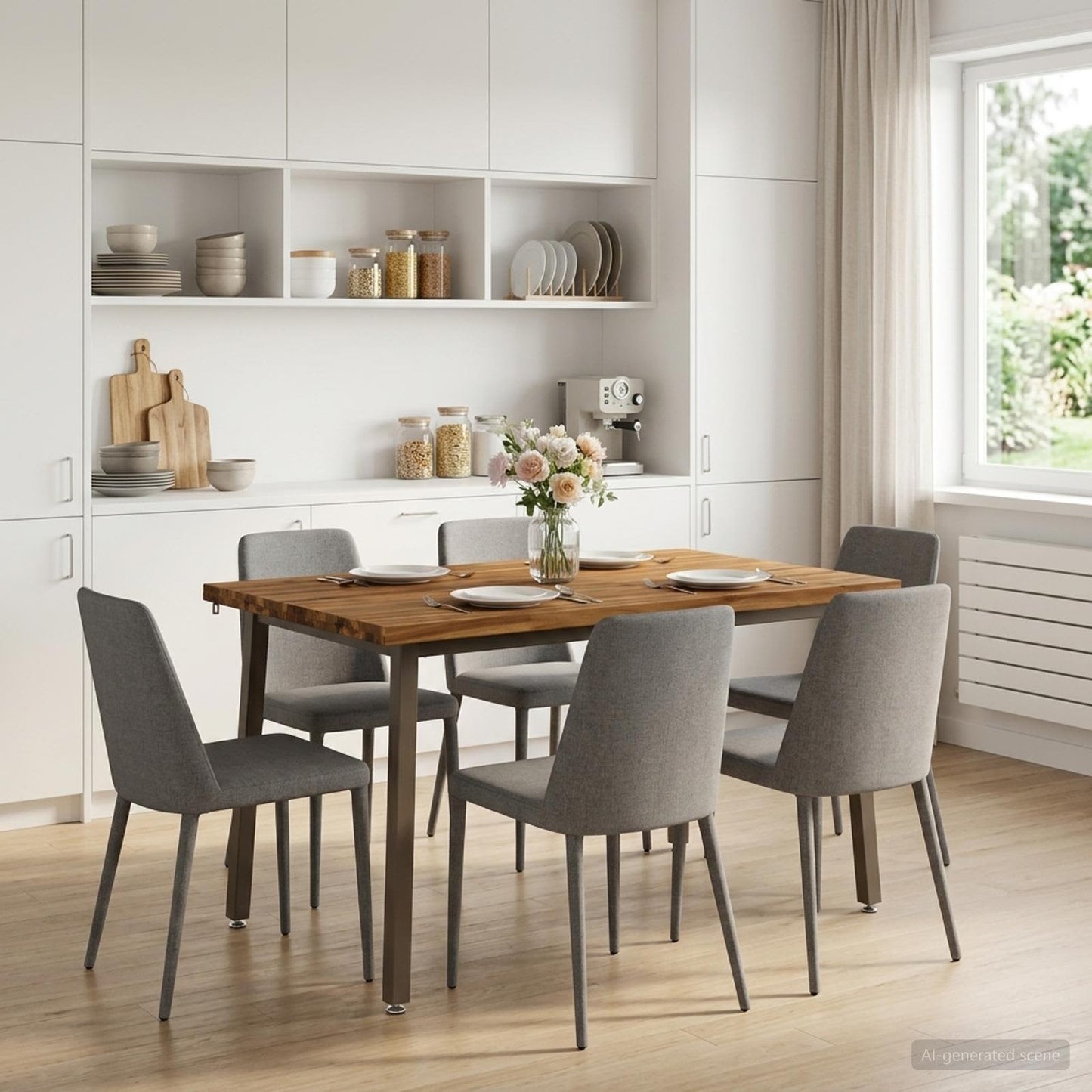 vidaXL Τραπέζι Φαγητού με Ζωντανό Χείλος 110 x 55 x 75 cm