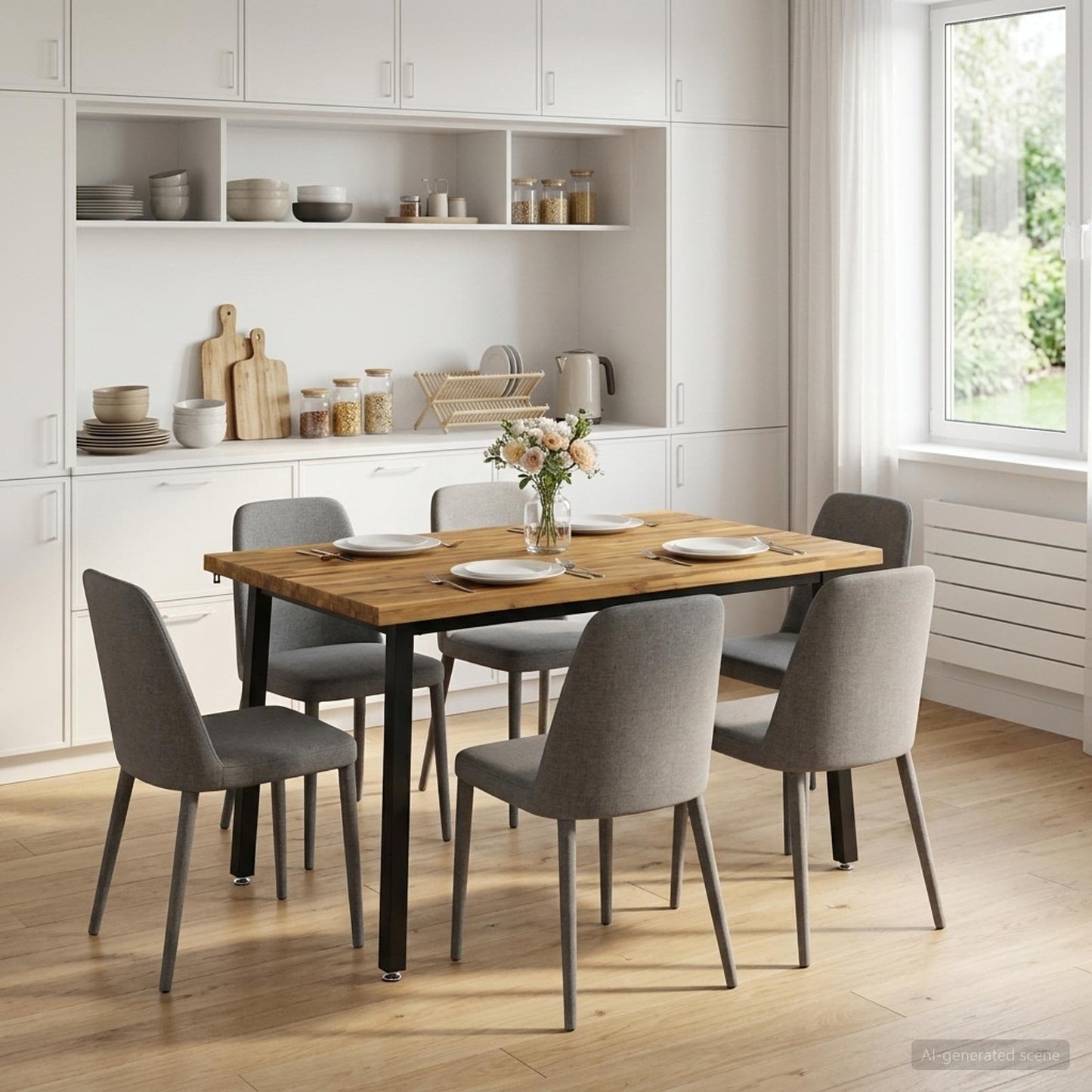 vidaXL Τραπέζι Φαγητού με Ζωντανό Χείλος 90 x 55 x 75 εκ.