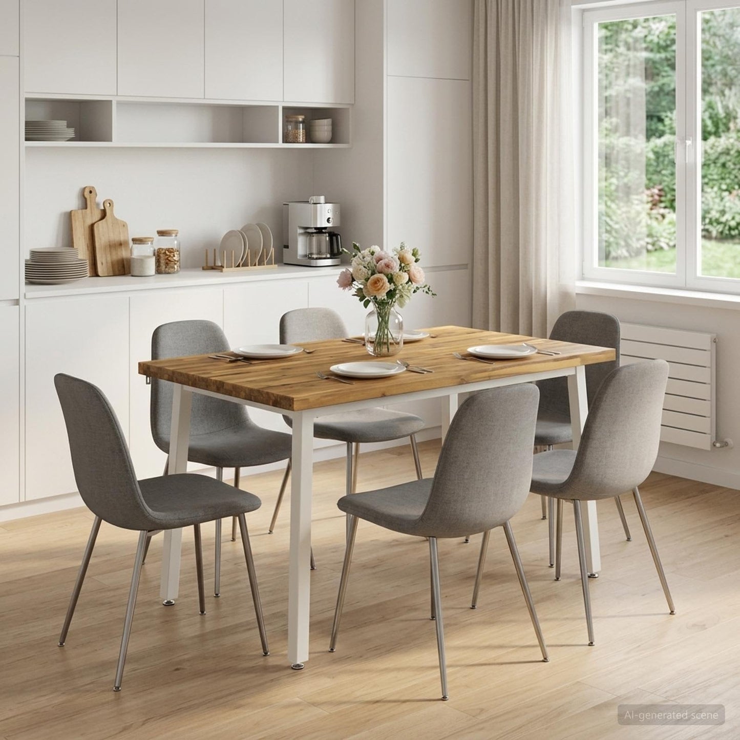 vidaXL Τραπέζι Φαγητού με Ζωντανό Χείλος 110 x 55 x 75 cm