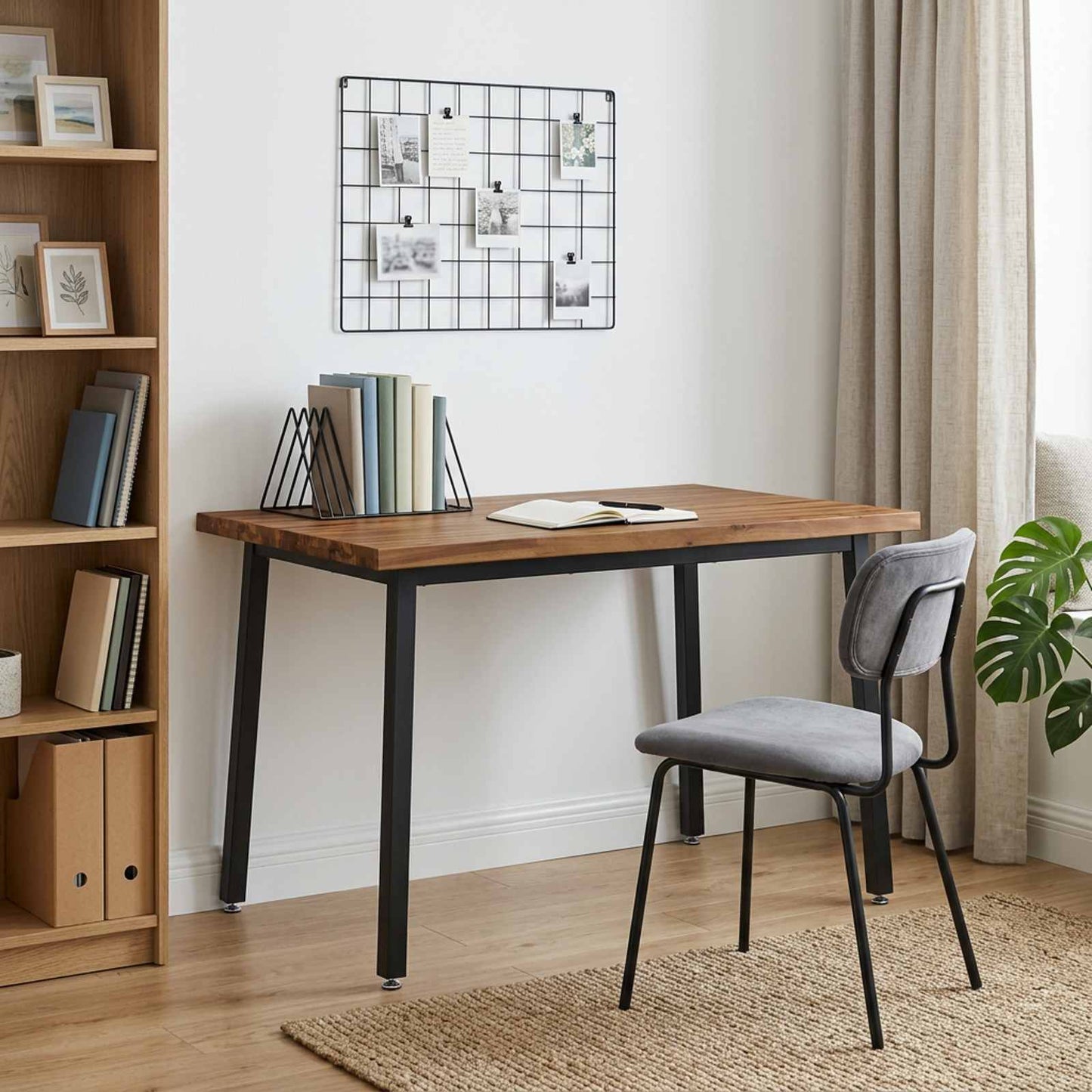 vidaXL 120 x 70 x 75 cm Στερεό Ξύλο Ακακίας Φυσικό και Μαύρο