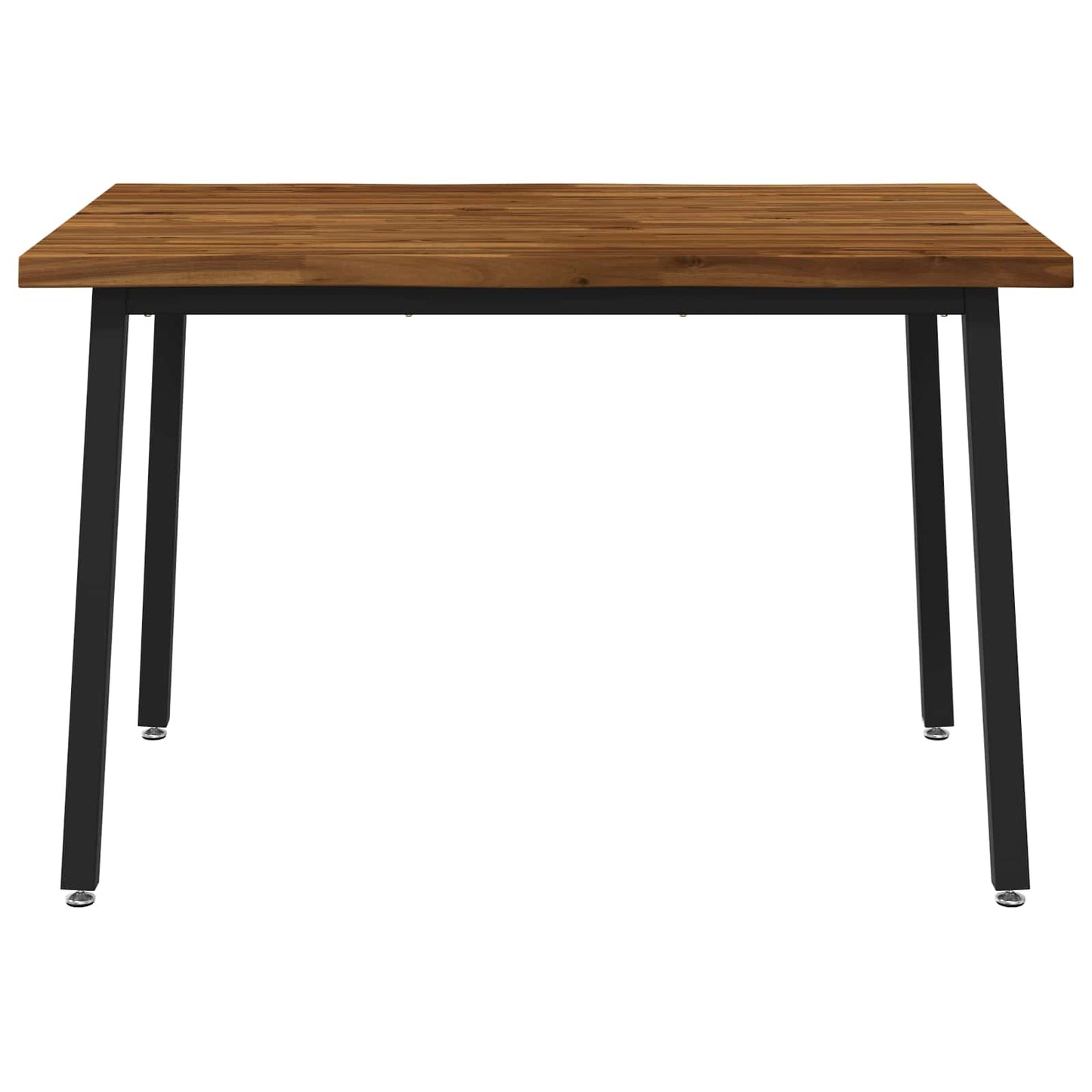 vidaXL 120 x 70 x 75 cm Στερεό Ξύλο Ακακίας Φυσικό και Μαύρο