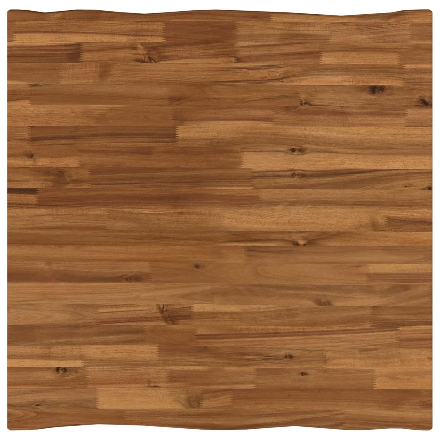vidaXL 80 x 80 x 75 cm Στερεό Ξύλο Ακακίας Φυσικό και Μαύρο τετράγωνο