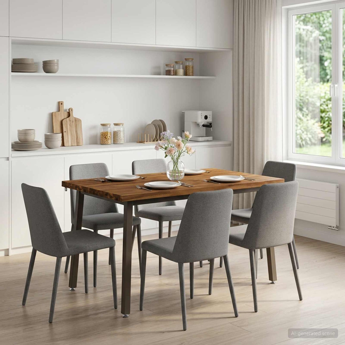 vidaXL Τραπέζι Φαγητού με Ζωντανό Χείλος 120 x 80 x 75 εκ.