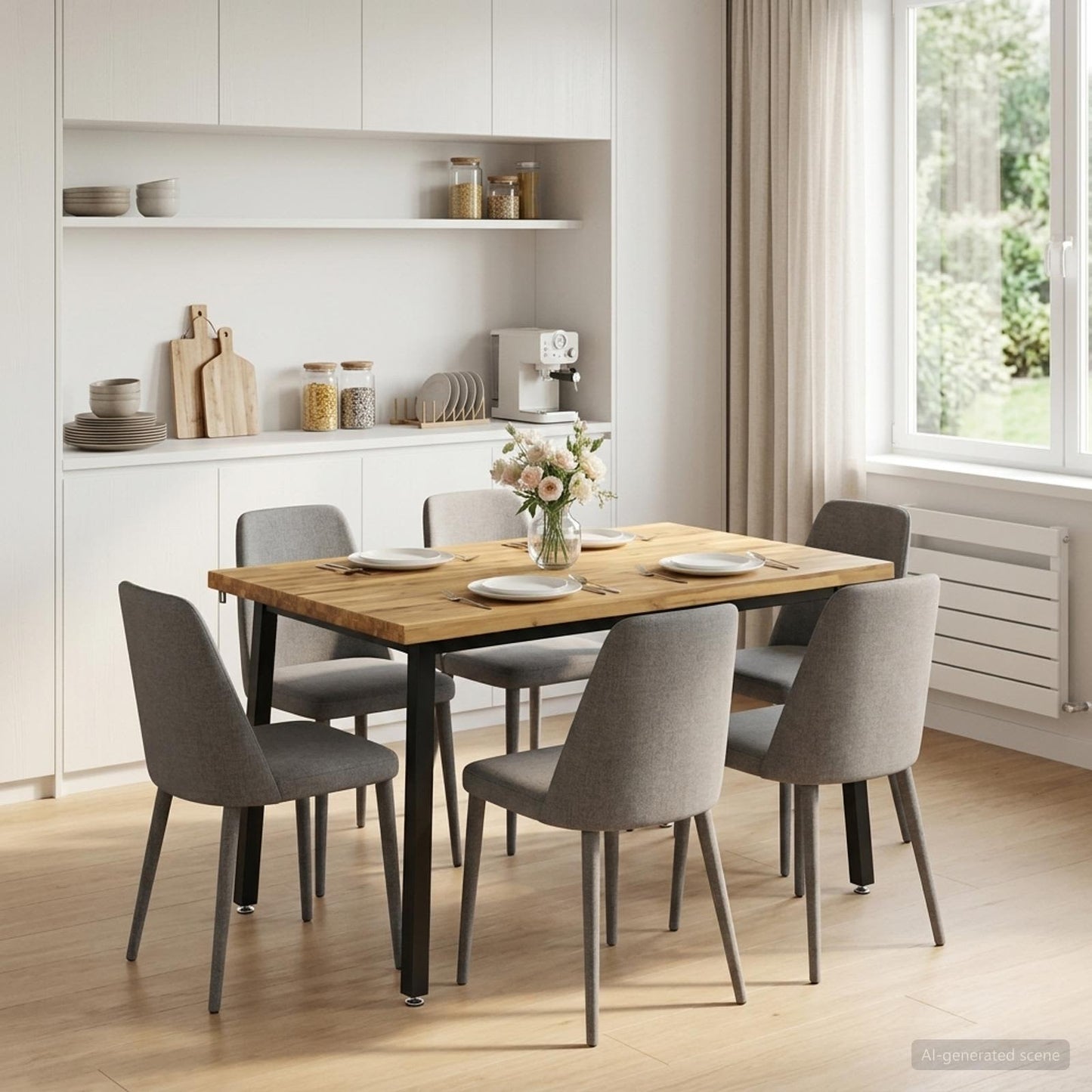 vidaXL Τραπέζι Φαγητού με Ζωντανό Χείλος 120 x 80 x 75 εκ.