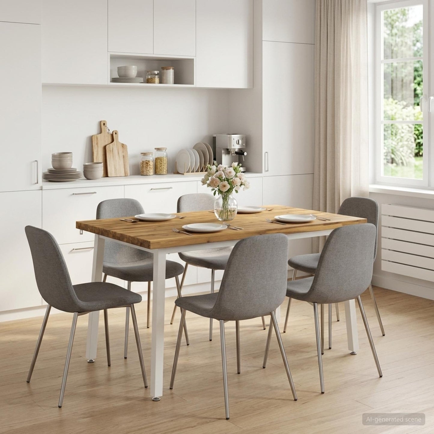vidaXL Τραπέζι Φαγητού με Ζωντανό Χείλος 120 x 90 x 75 εκ.