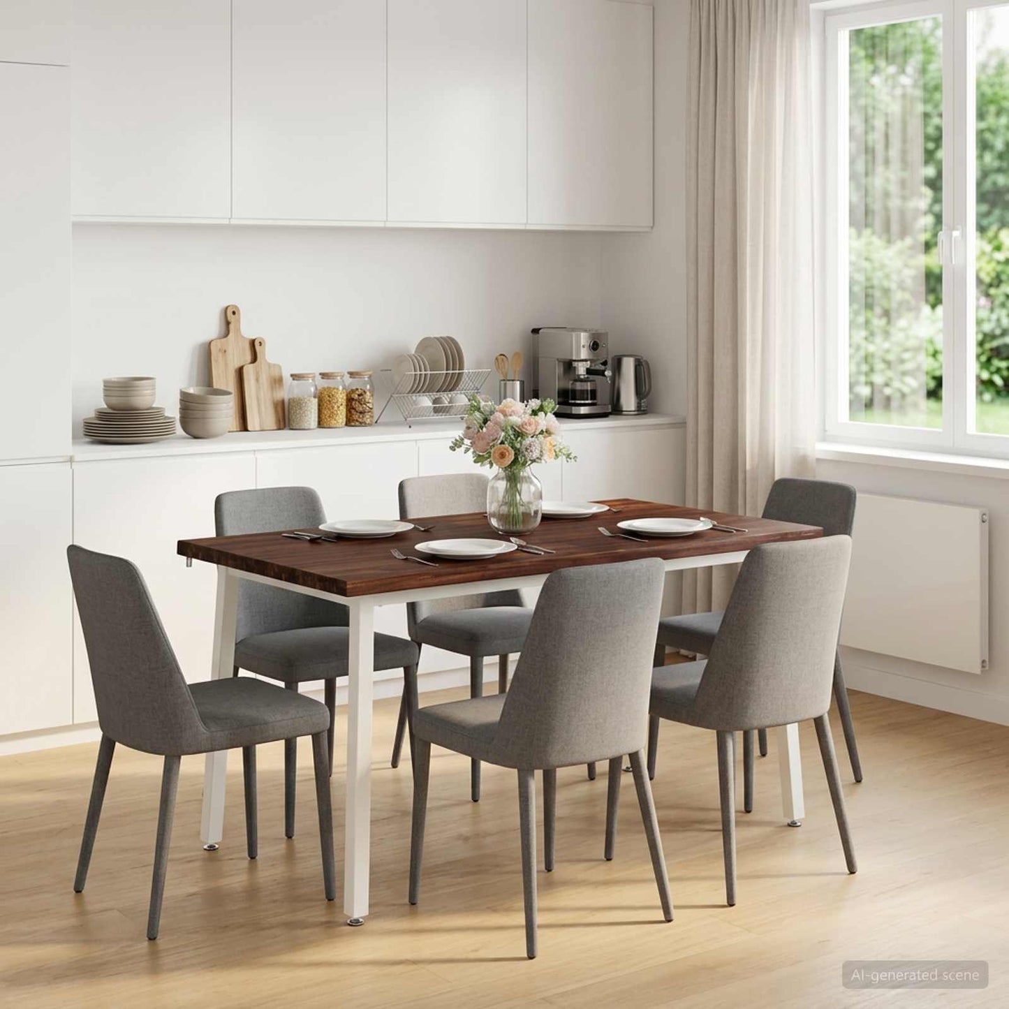 vidaXL Τραπέζι Φαγητού με Ζωντανό Χείλος 140 x 90 x 75 εκ. Σκούρο Καφέ