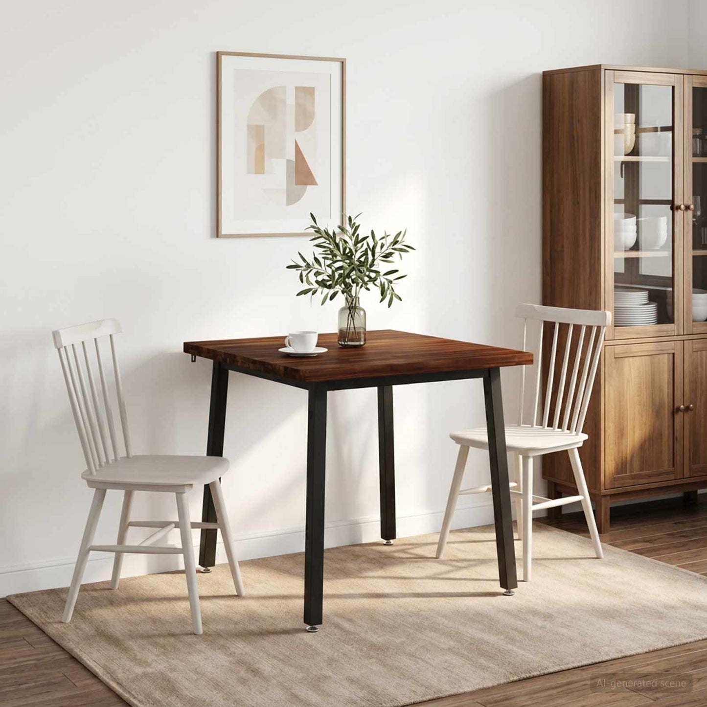 vidaXL Τετράγωνο Τραπέζι Φαγητού 80 x 80 x 75 cm Στερεό Ξύλο Ακακίας