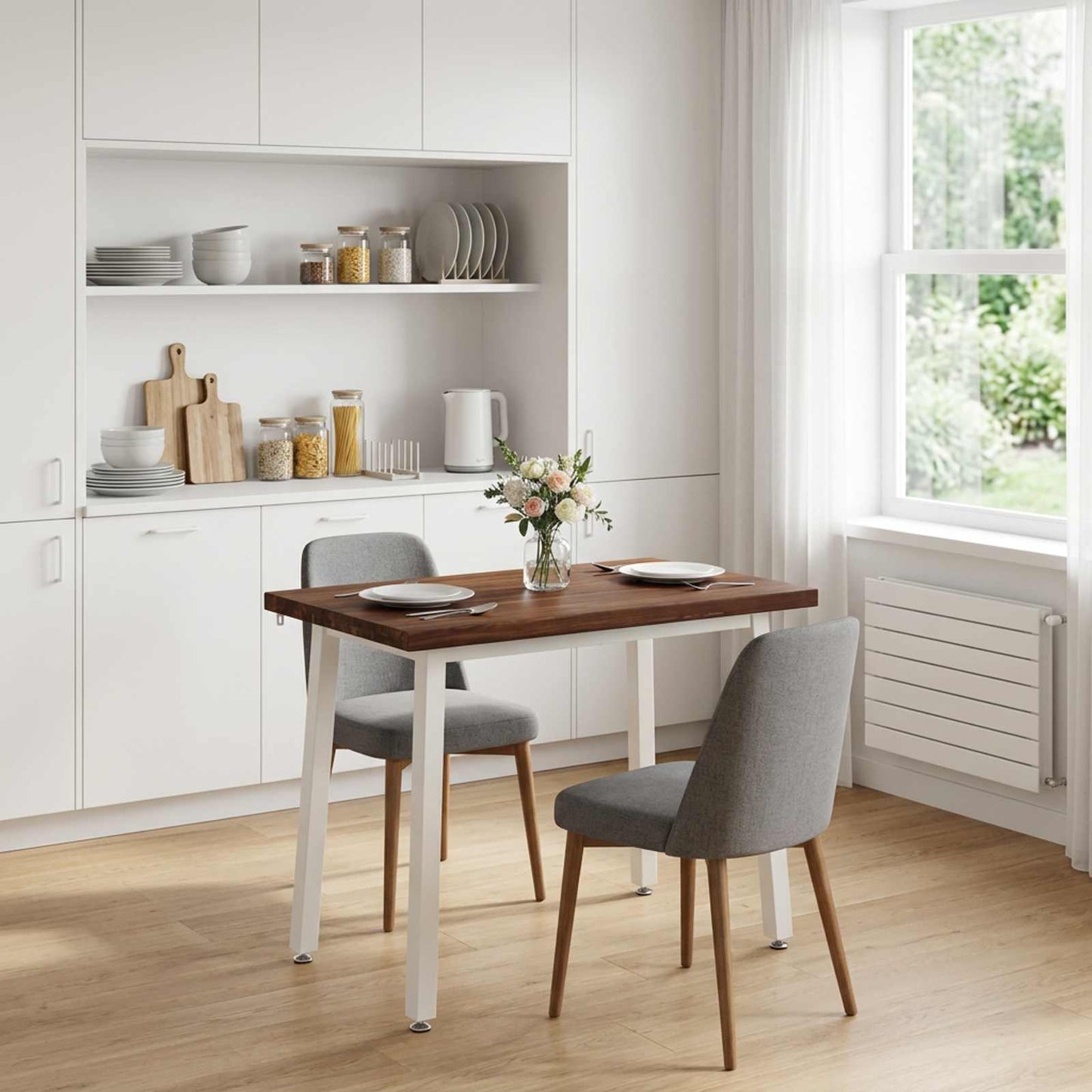 vidaXL Τετράγωνο Τραπέζι Φαγητού 110 x 55 x 75 cm Στερεό Ξύλο Ακακίας
