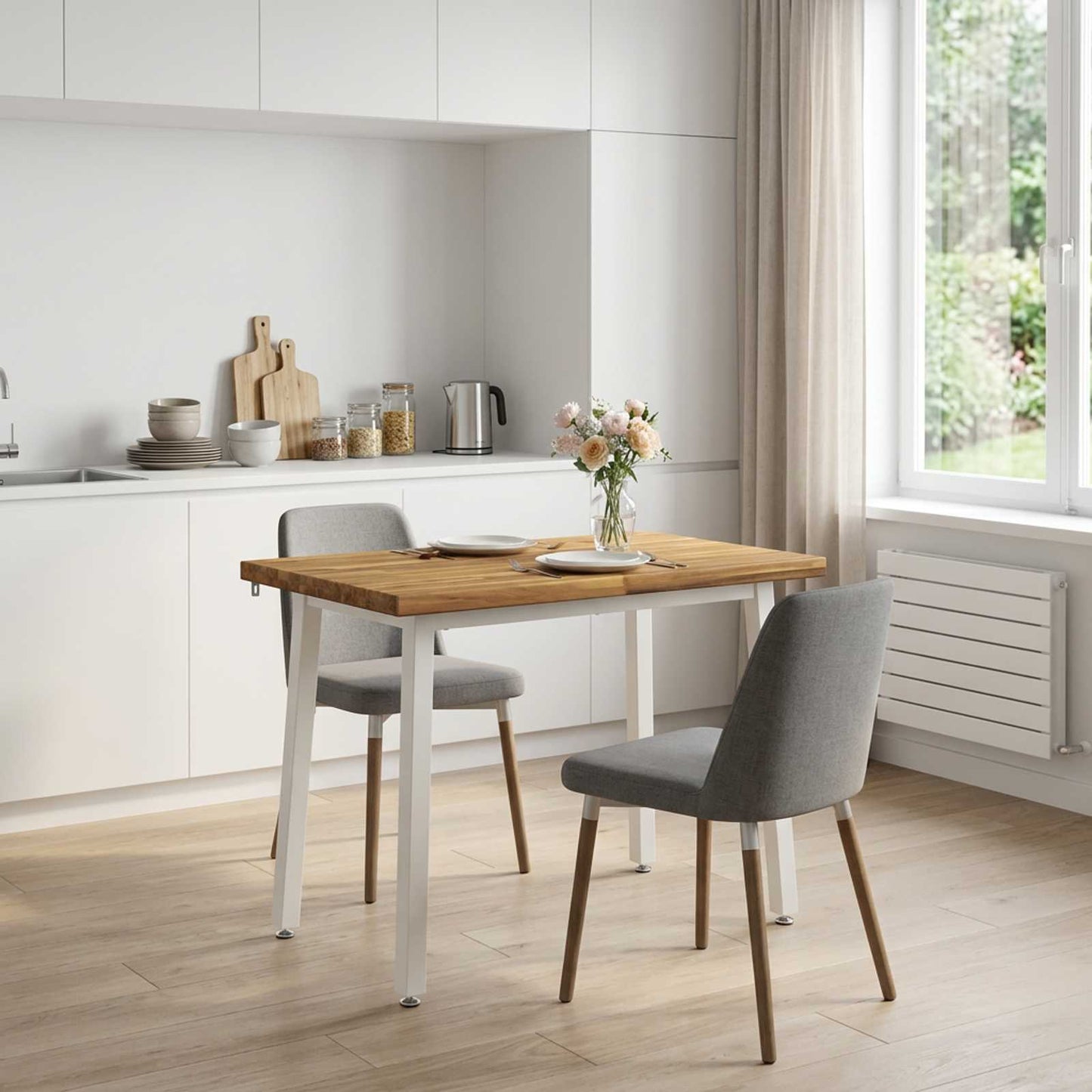 vidaXL Τετράγωνο Τραπέζι Φαγητού 90 x 55 x 75 εκ. Στερεό Ξύλο Ακακίας