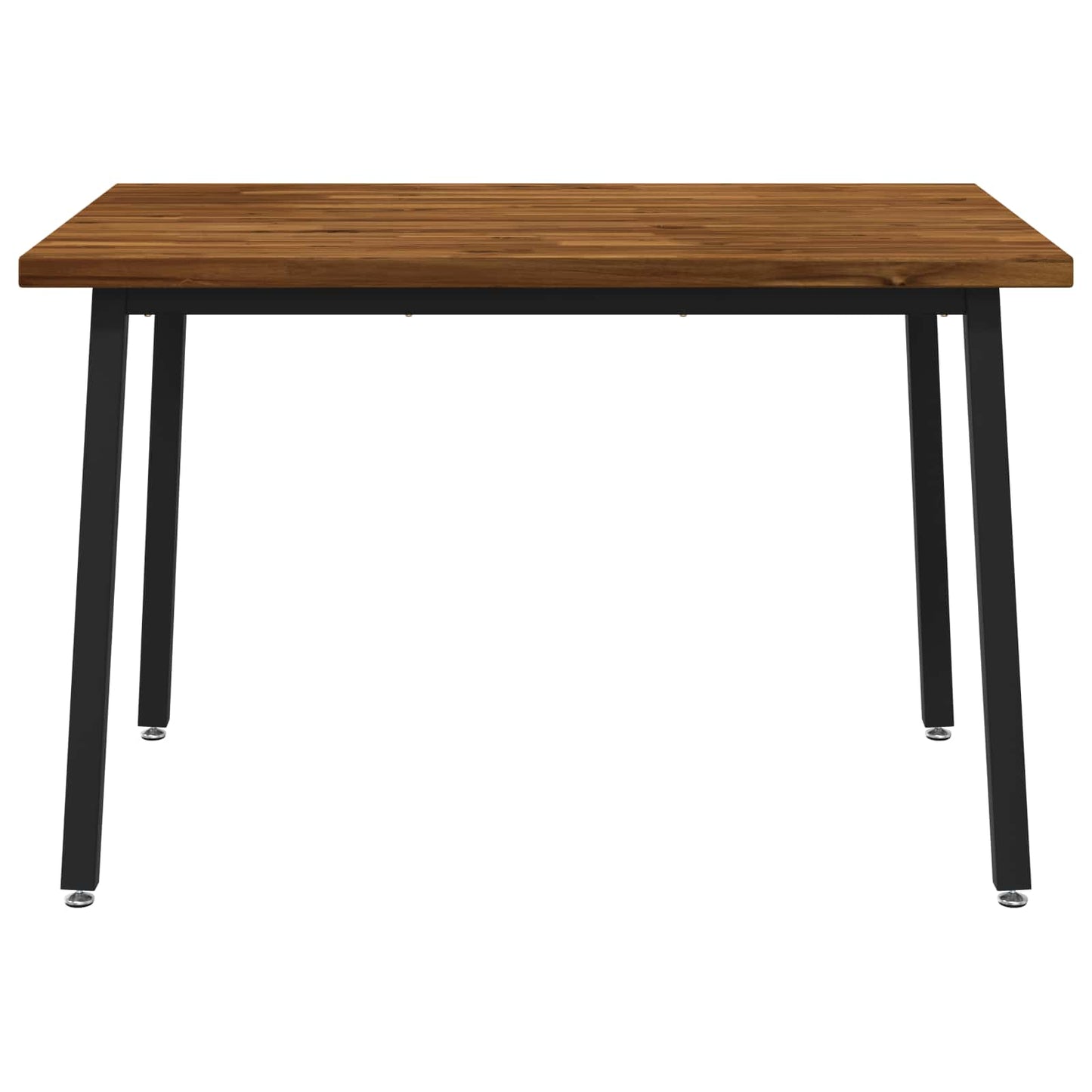 vidaXL 120 x 70 x 75 cm Στερεό Ξύλο Ακακίας Φυσικό και Μαύρο