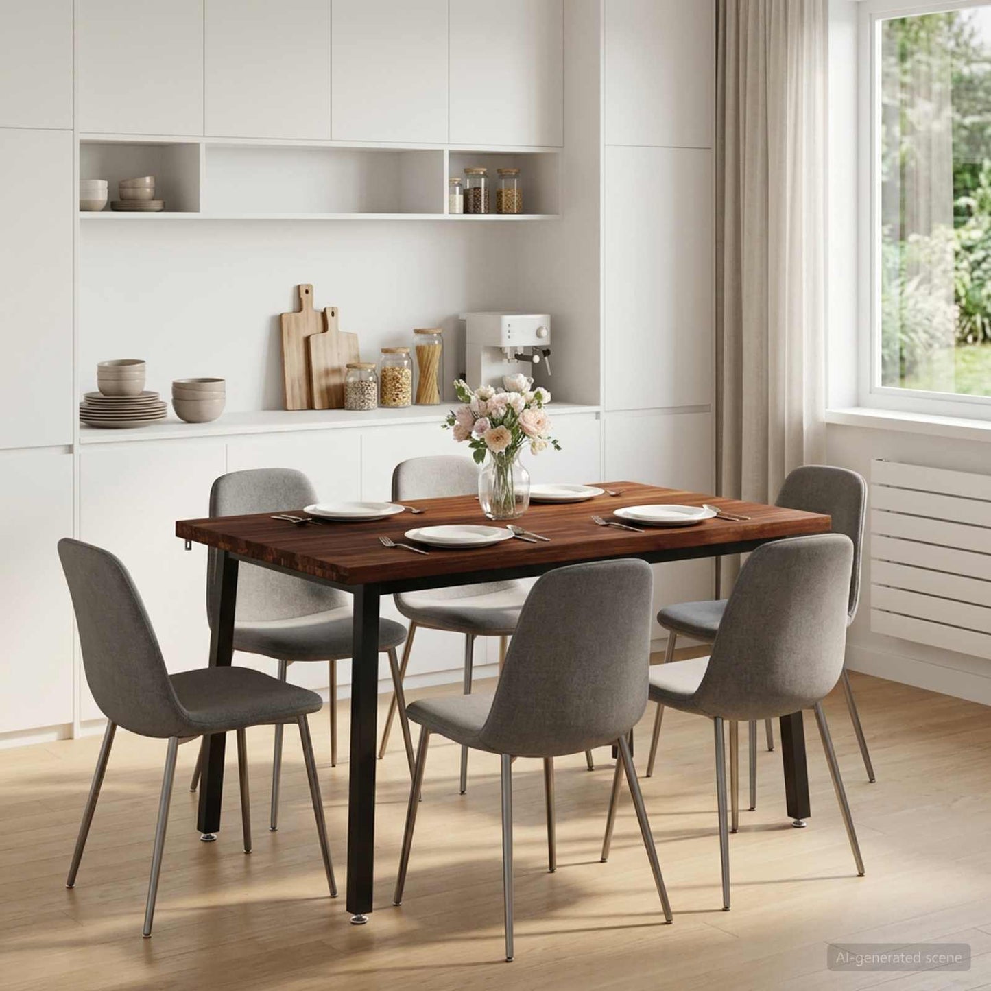 vidaXL Τετράγωνο Τραπέζι Φαγητού 120 x 70 x 75 cm Στερεό Ξύλο Ακακίας