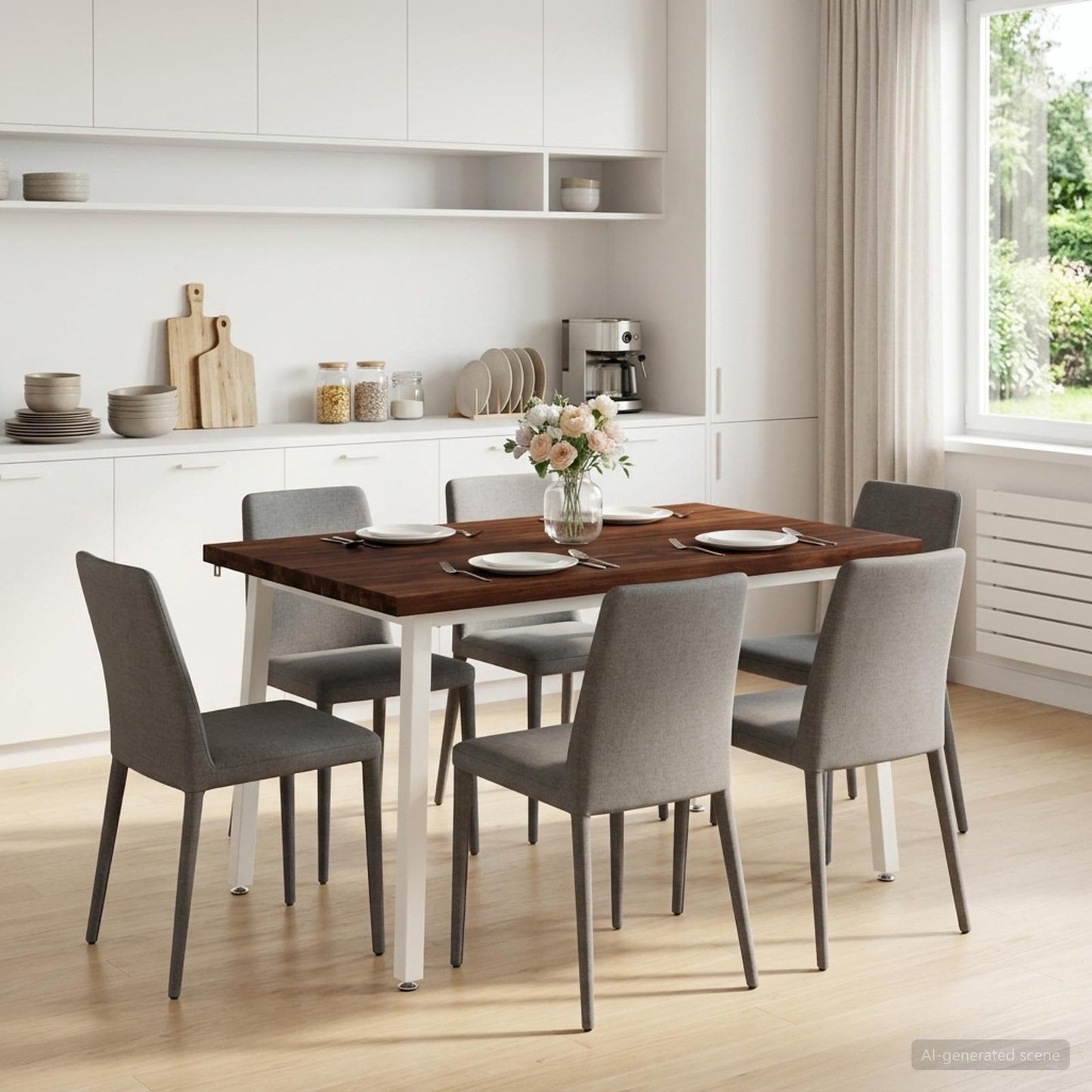 vidaXL Τετράγωνο Τραπέζι Φαγητού 120 x 80 x 75 εκ. Στερεό Ξύλο Ακακίας