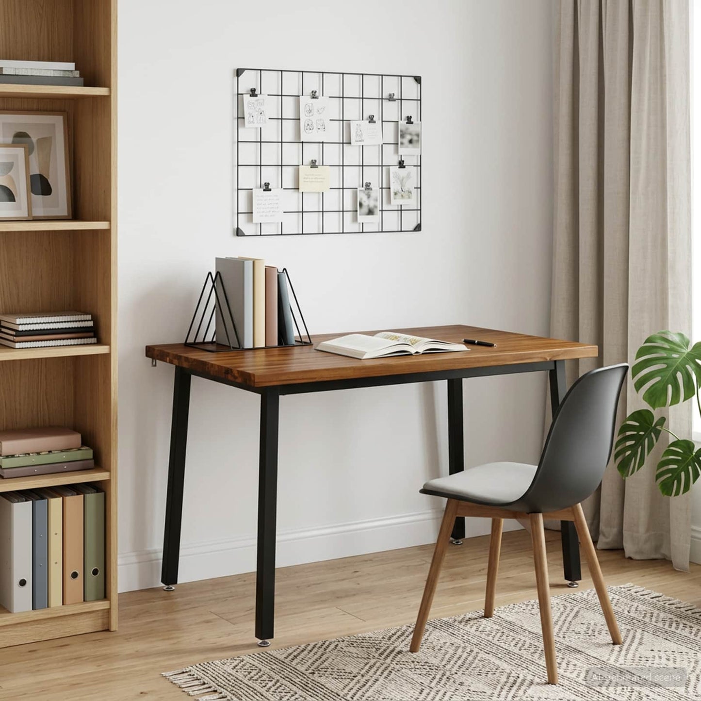 vidaXL 120 x 80 x 75 εκ. Στερεό Ξύλο Ακακίας Φυσικό και Μαύρο