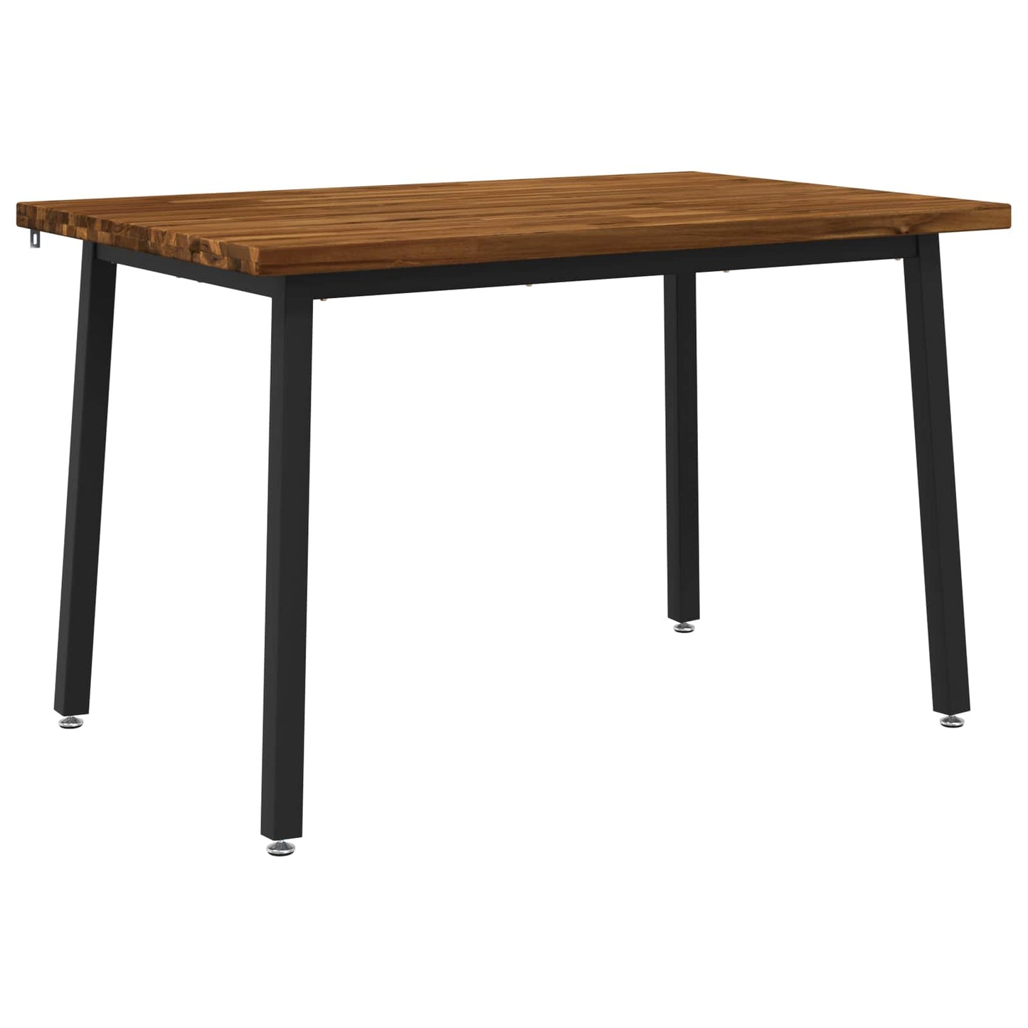 vidaXL 120 x 80 x 75 εκ. Στερεό Ξύλο Ακακίας Φυσικό και Μαύρο