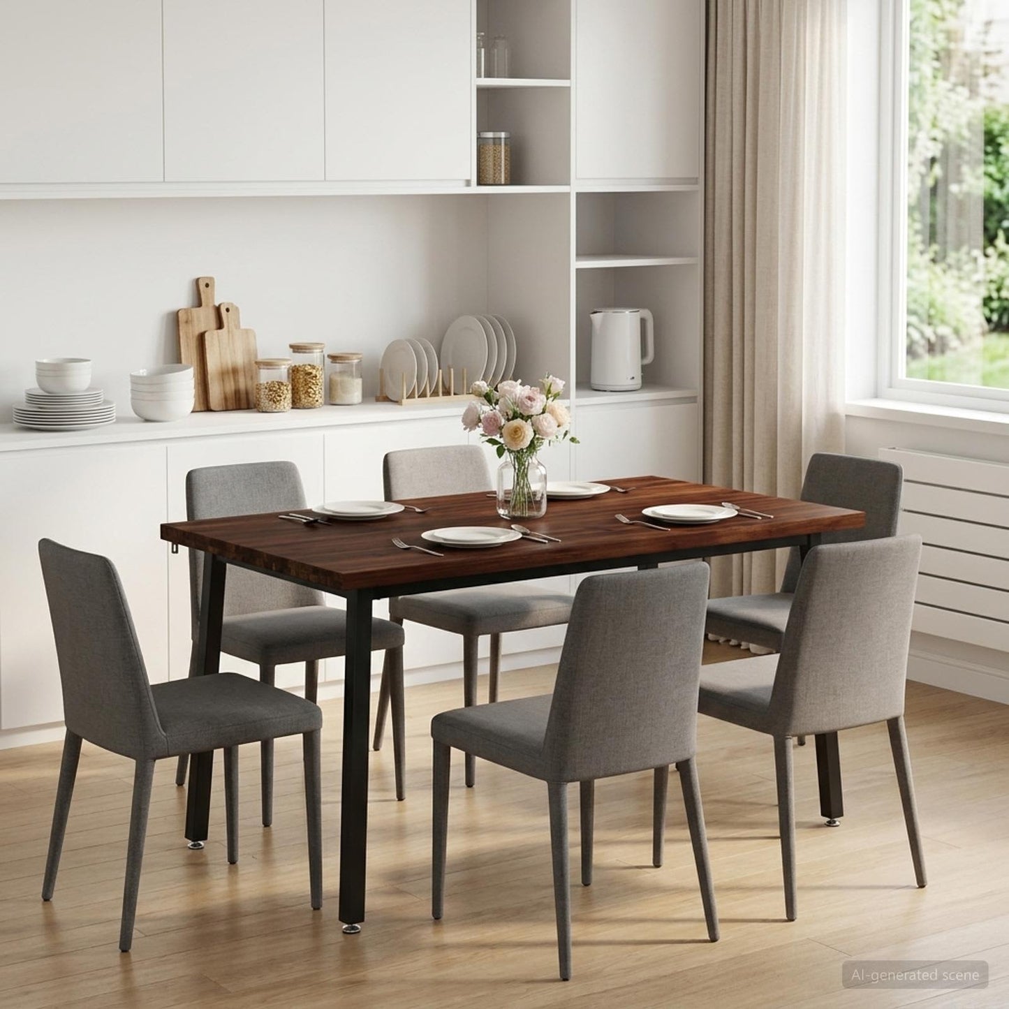 vidaXL Τετράγωνο Τραπέζι Φαγητού 140 x 70 x 75 cm Στερεό Ξύλο Ακακίας