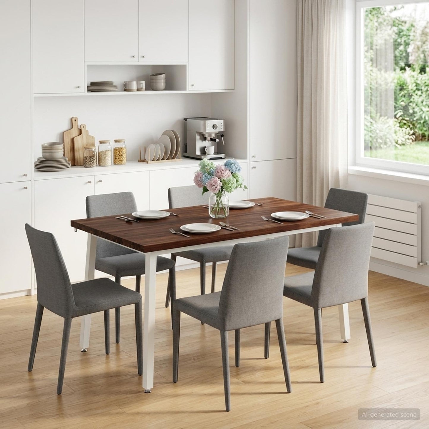 vidaXL Τετράγωνο Τραπέζι Φαγητού 140 x 90 x 75 εκ. Στερεό Ξύλο Ακακίας