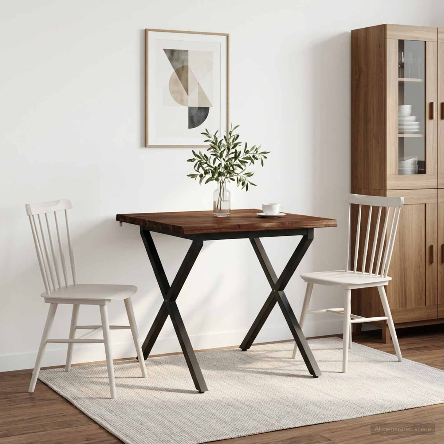 vidaXL Τραπέζι Φαγητού με Ζωντανό Χείλος 90 x 90 x 75 cm