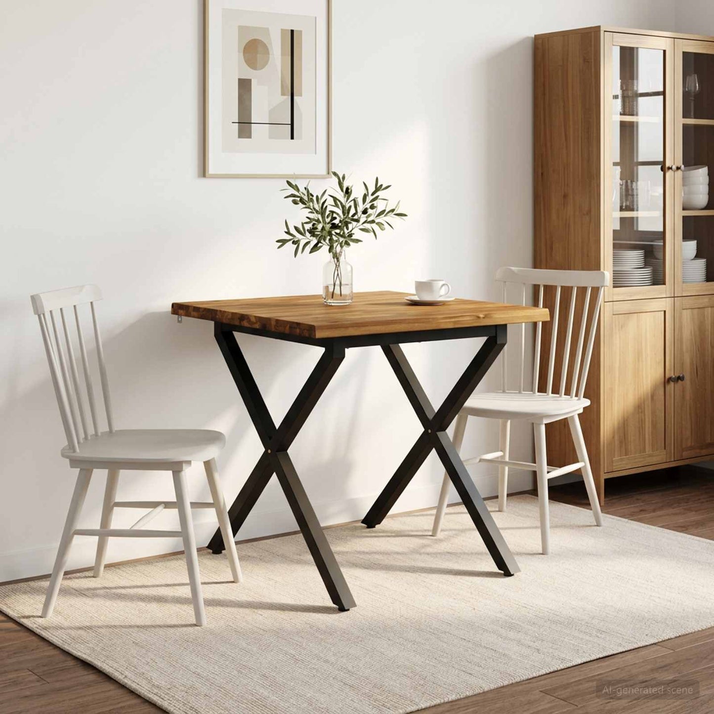 vidaXL Τραπέζι Φαγητού με Ζωντανό Χείλος 60 x 55 x 75 εκ.