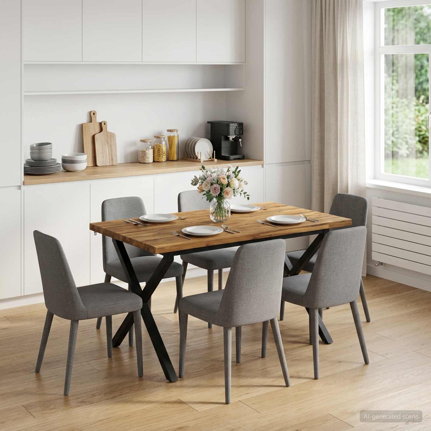 vidaXL Τραπέζι Φαγητού με Ζωντανό Χείλος 90 x 55 x 75 εκ.