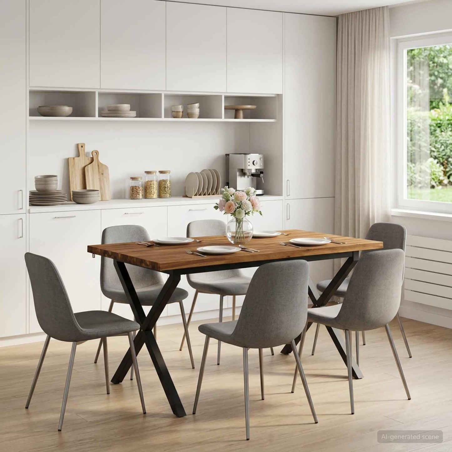 vidaXL Τραπέζι Φαγητού με Ζωντανό Χείλος 120 x 80 x 75 εκ.