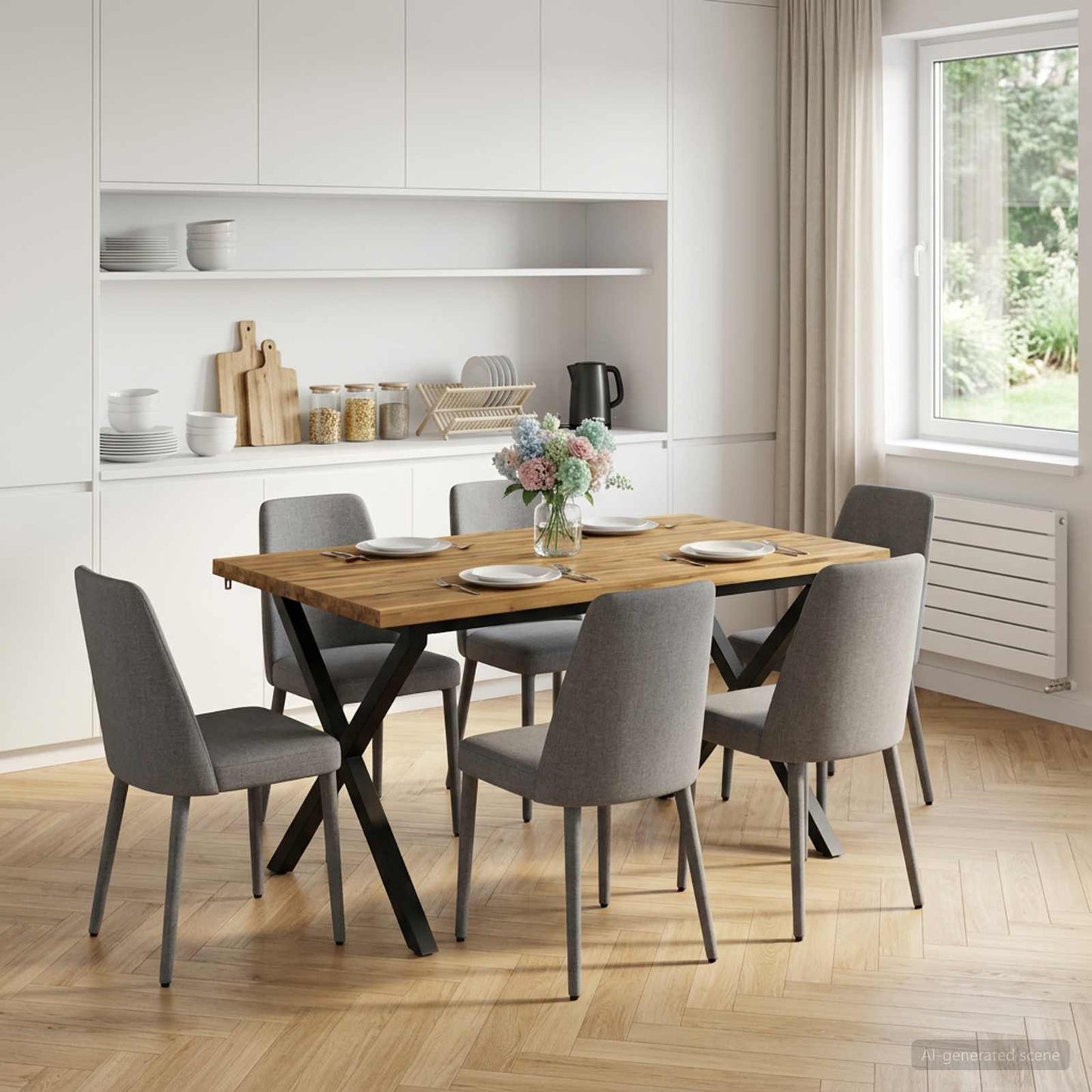 vidaXL Τραπέζι Φαγητού με Ζωντανό Χείλος 120 x 70 x 75 cm