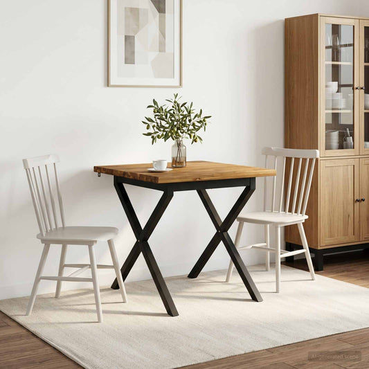 vidaXL Τετράγωνο Τραπέζι Φαγητού 80 x 80 x 75 cm Στερεό Ξύλο Ακακίας