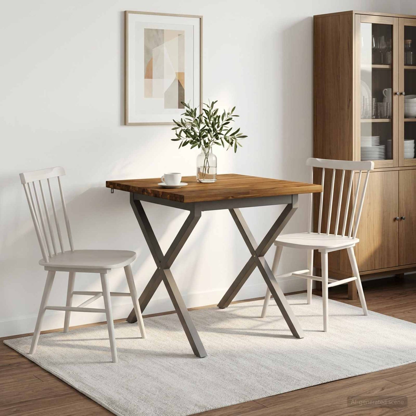 vidaXL Τετράγωνο Τραπέζι Φαγητού 60 x 55 x 75 εκ. Στερεό Ξύλο Ακακίας