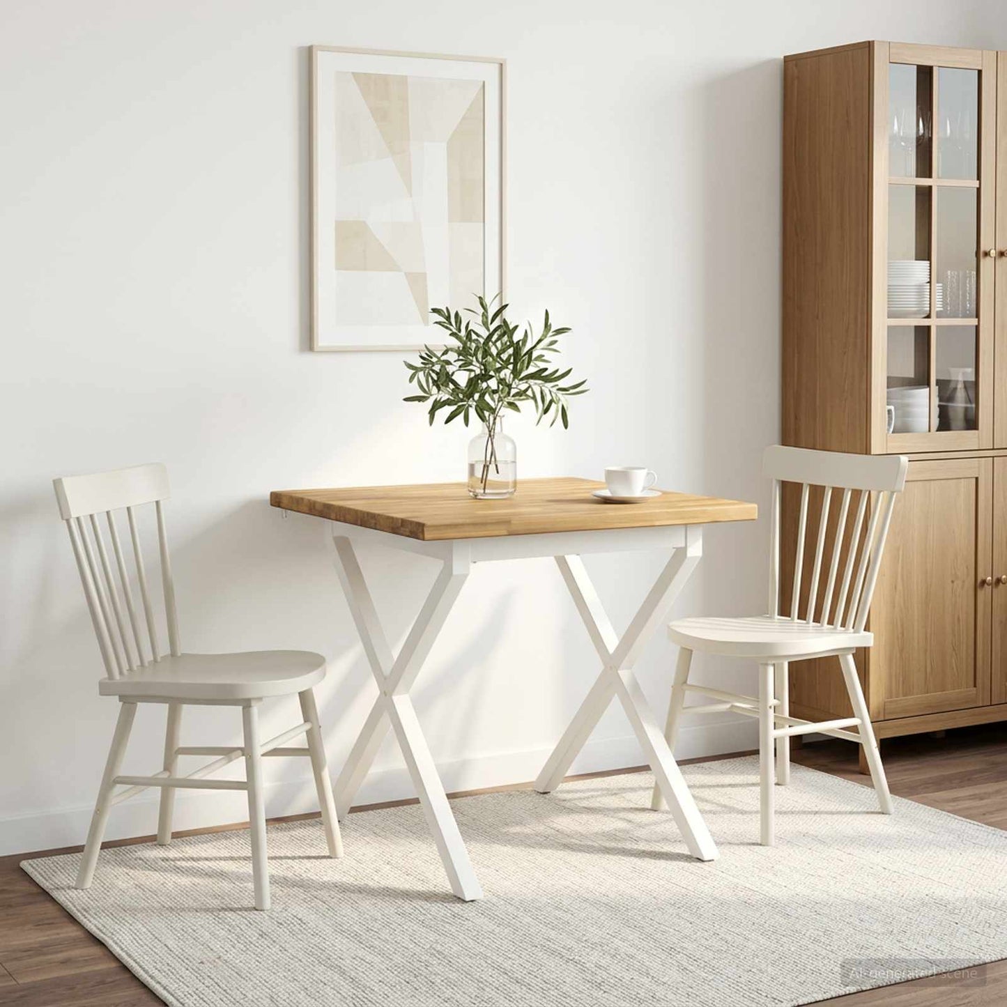 vidaXL Τετράγωνο Τραπέζι Φαγητού 80 x 80 x 75 cm Στερεό Ξύλο Ακακίας