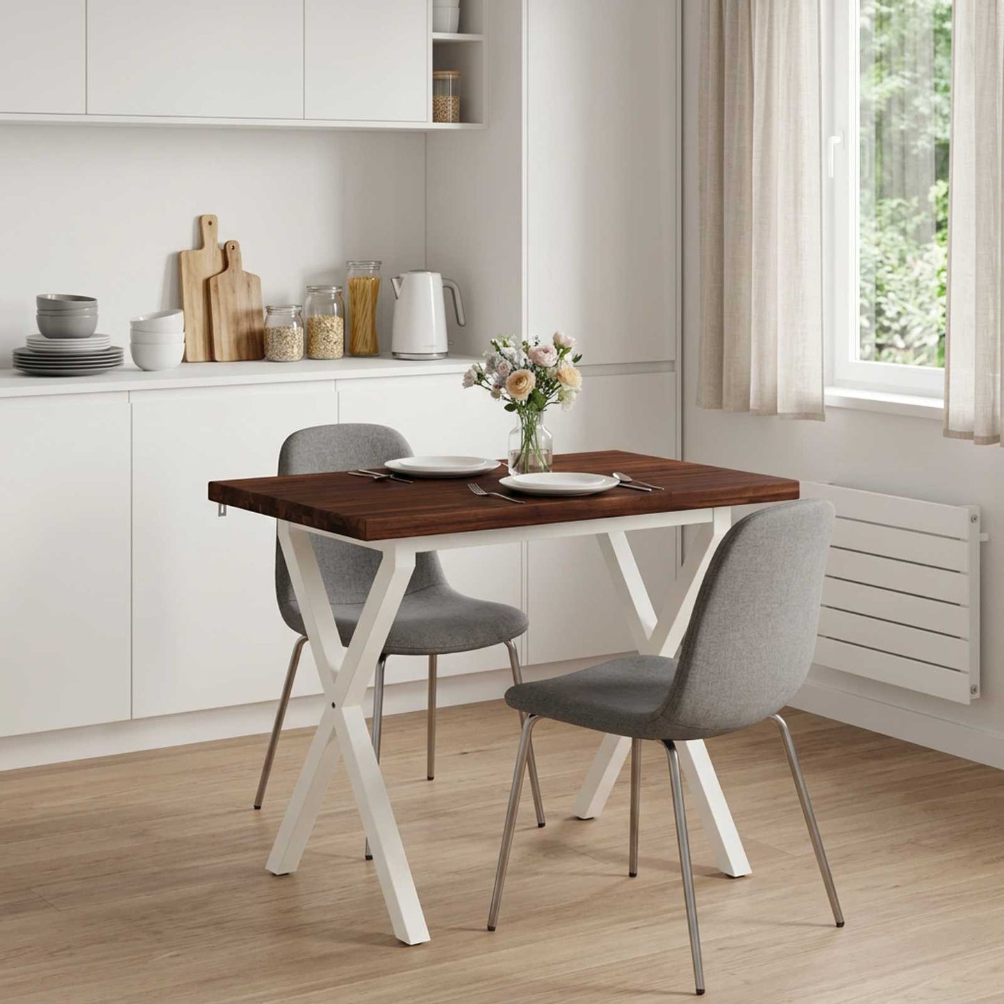 vidaXL Τετράγωνο Τραπέζι Φαγητού 90 x 55 x 75 εκ. Στερεό Ξύλο Ακακίας