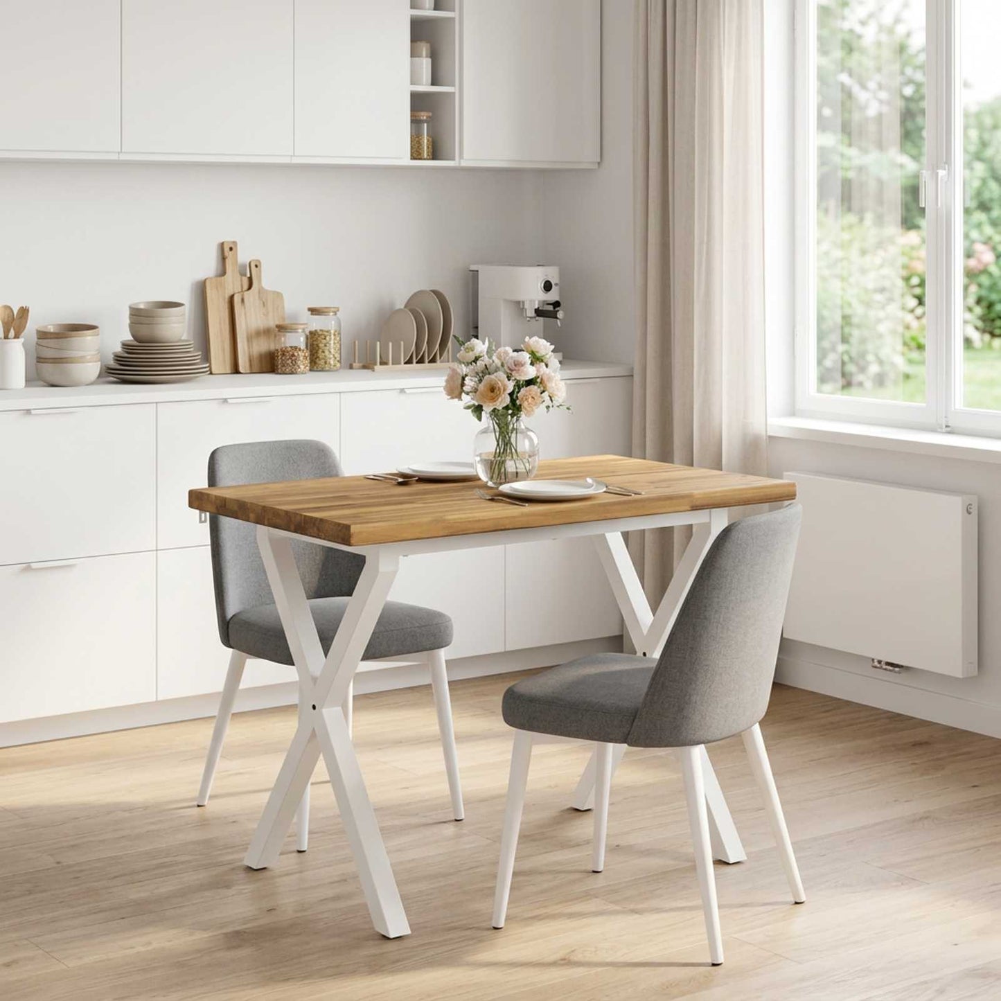 vidaXL Τετράγωνο Τραπέζι Φαγητού 90 x 55 x 75 εκ. Στερεό Ξύλο Ακακίας