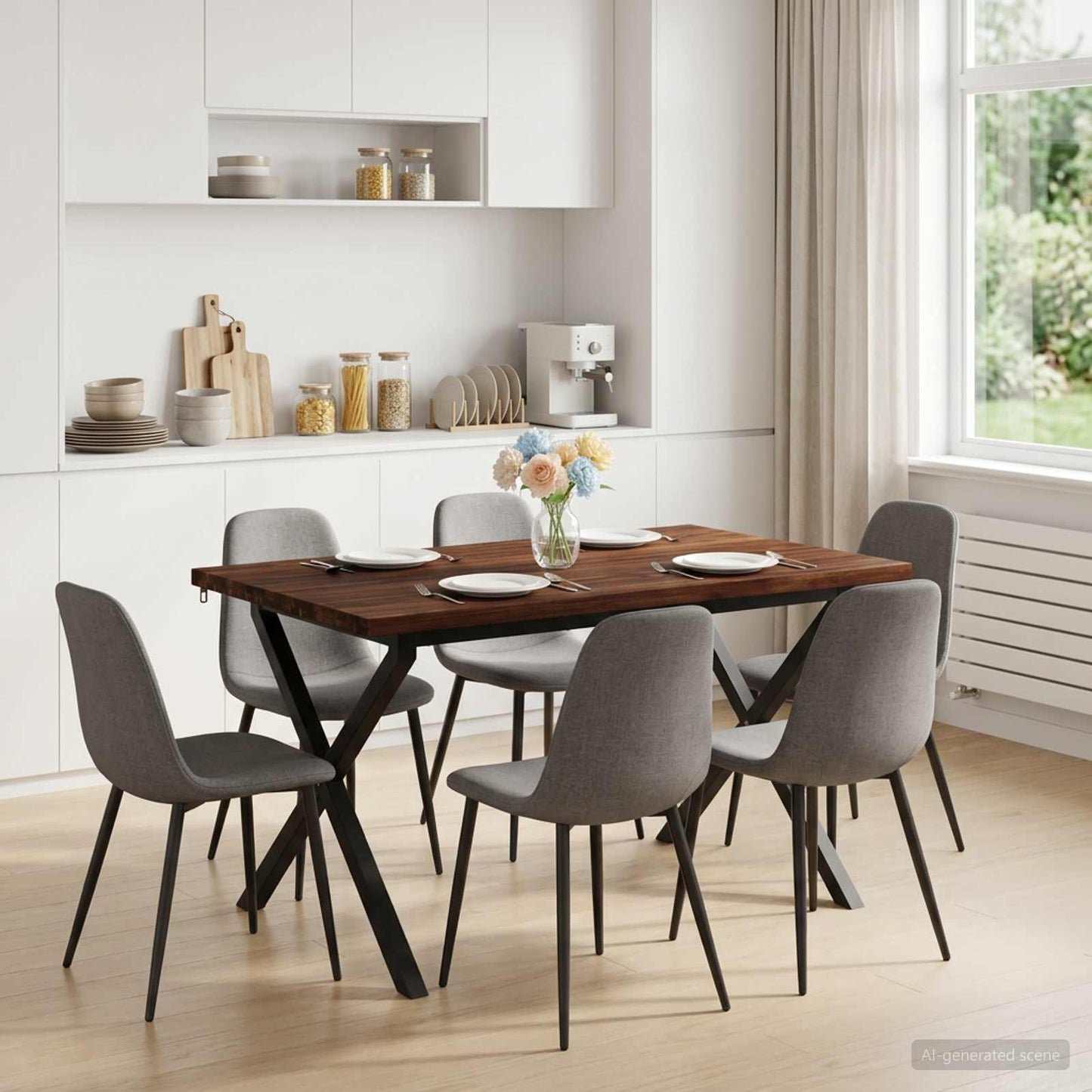 vidaXL Τετράγωνο Τραπέζι Φαγητού 120 x 80 x 75 εκ. Στερεό Ξύλο Ακακίας