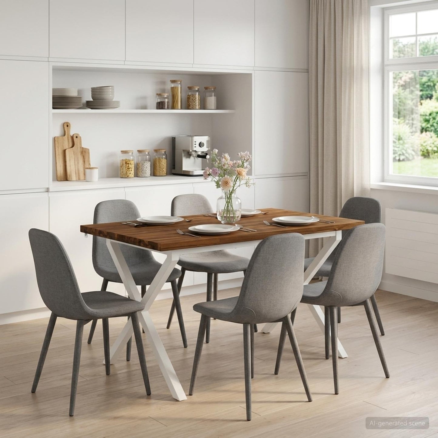 vidaXL Τετράγωνο Τραπέζι Φαγητού 120 x 80 x 75 εκ. Στερεό Ξύλο Ακακίας