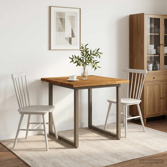 vidaXL Τραπέζι Φαγητού με Ζωντανό Χείλος 80 x 80 x 75 cm