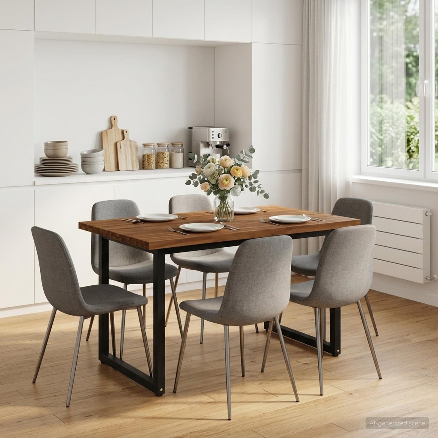 vidaXL Τραπέζι Φαγητού με Ζωντανό Χείλος 120 x 80 x 75 εκ.