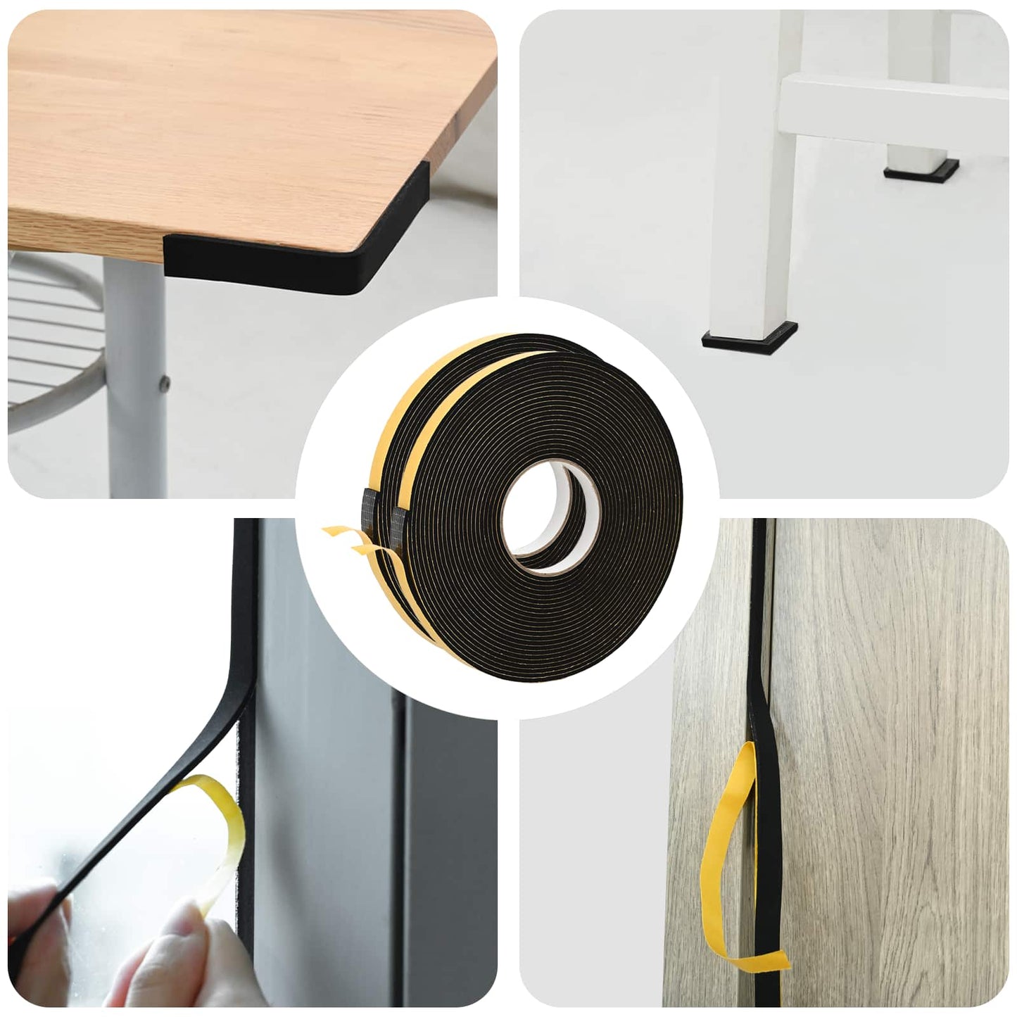 vidaXL Αυτοκόλλητη ταινία αφρού 2 pcs Μαύρο 15mm x 10m Χ foam CR