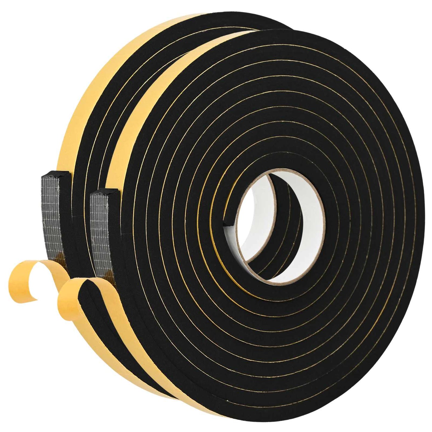 vidaXL Αυτοκόλλητη ταινία αφρού 2 pcs Μαύρο 15mm x 5m Χ foam CR
