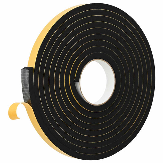 vidaXL Αυτοκόλλητη ταινία αφρού 10 pcs Μαύρο 15mm x 5m Χ foam CR