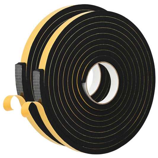 vidaXL Αυτοκόλλητη ταινία αφρού 2 pcs Μαύρο 20mm x 5m Χ foam CR