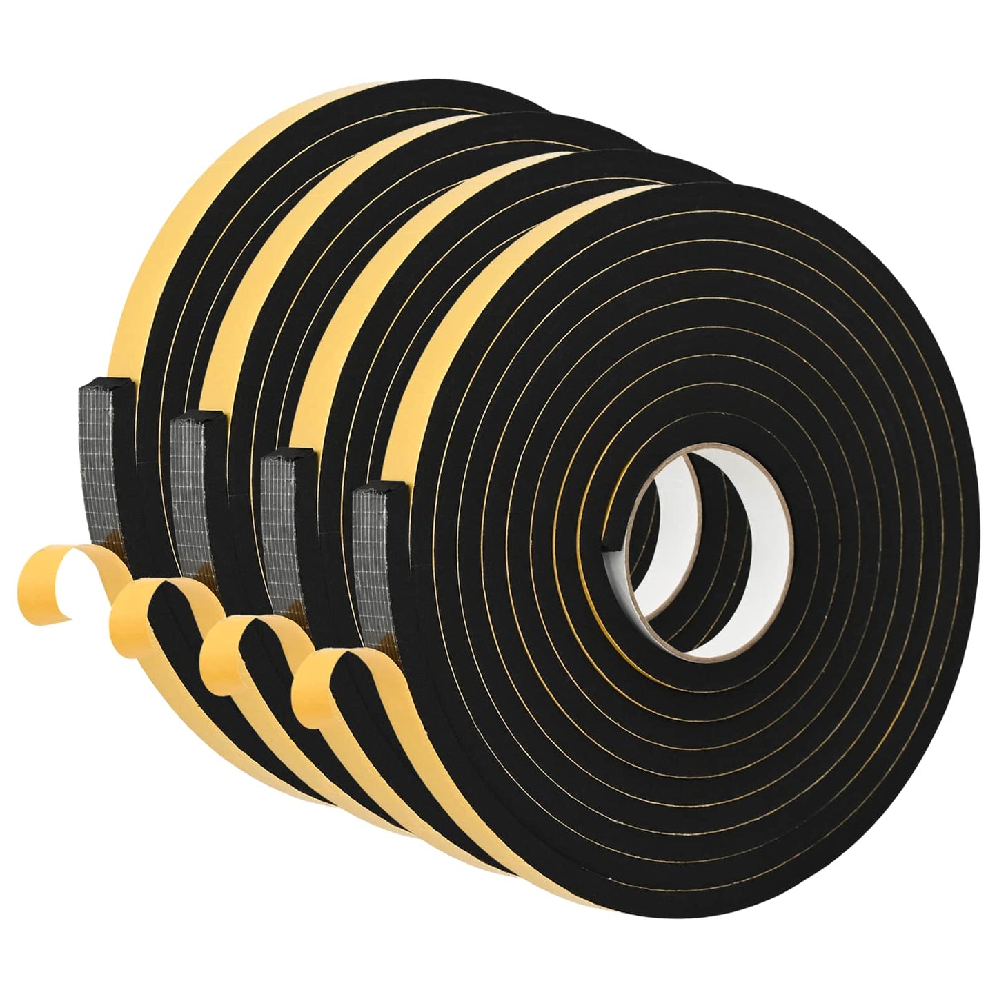 vidaXL Αυτοκόλλητη ταινία αφρού 4 pcs Μαύρο 20mm x 5m Χ foam CR