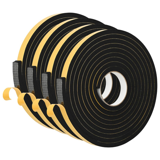vidaXL Αυτοκόλλητη ταινία αφρού 4 pcs Μαύρο 20mm x 5m Χ foam CR