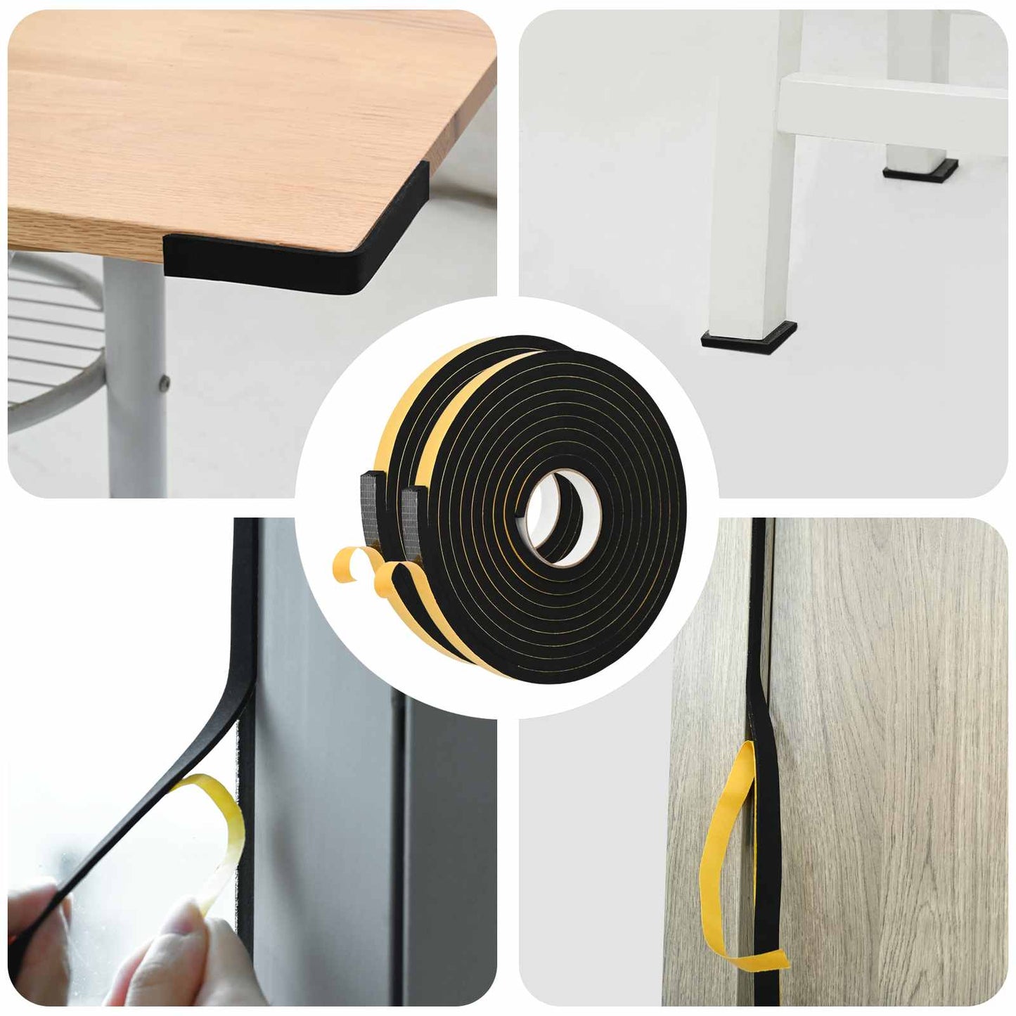 vidaXL Αυτοκόλλητη ταινία αφρού 2 pcs Μαύρο 20mm x 5m Χ foam CR
