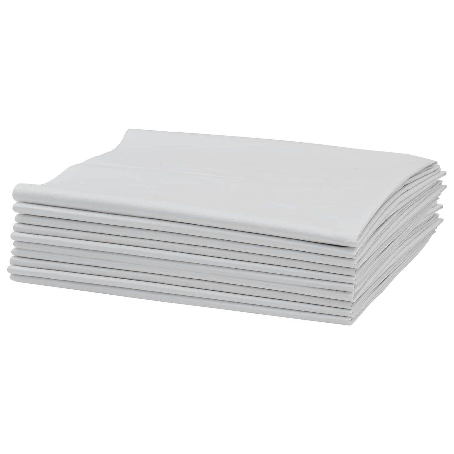 vidaXL Υφασμάτινοι σακίδες 10 pcs Λευκό 100 x 150 cm PP
