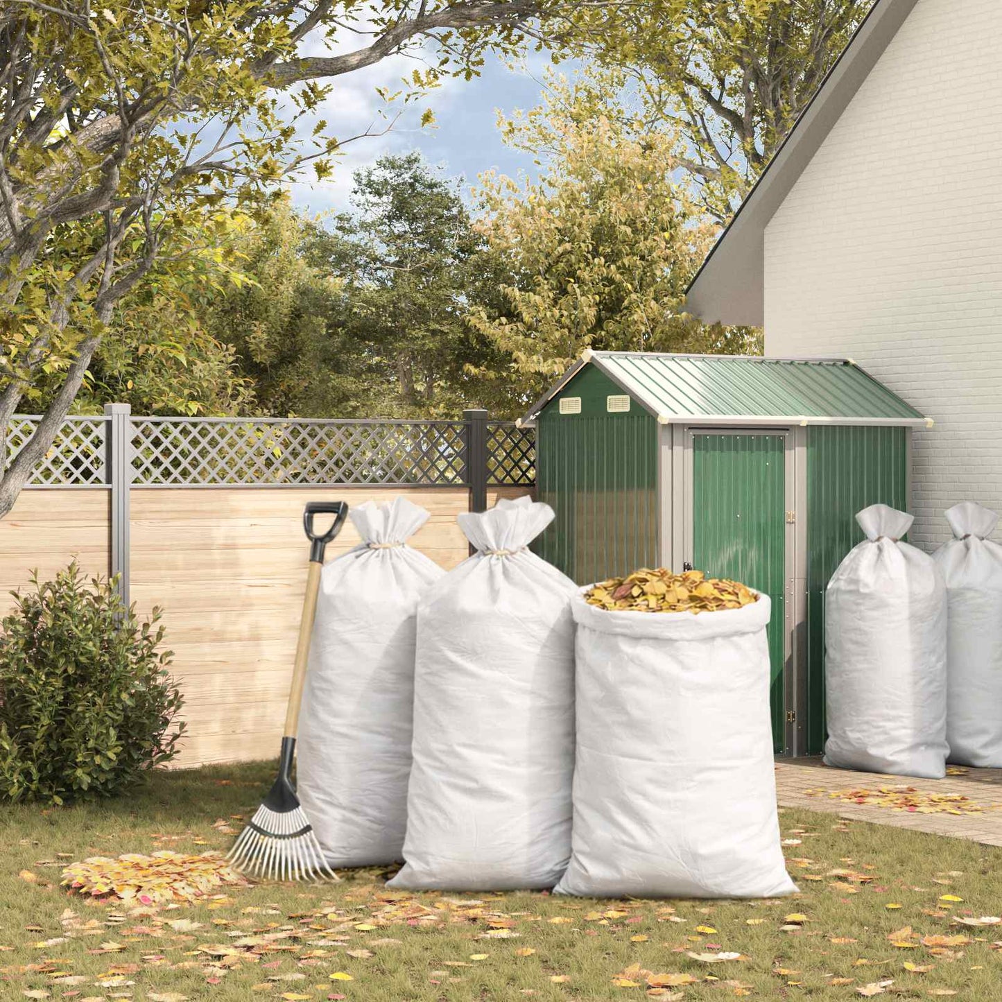 vidaXL Υφασμάτινοι σακίδες 50 pcs Λευκό 80 x 125 cm PP